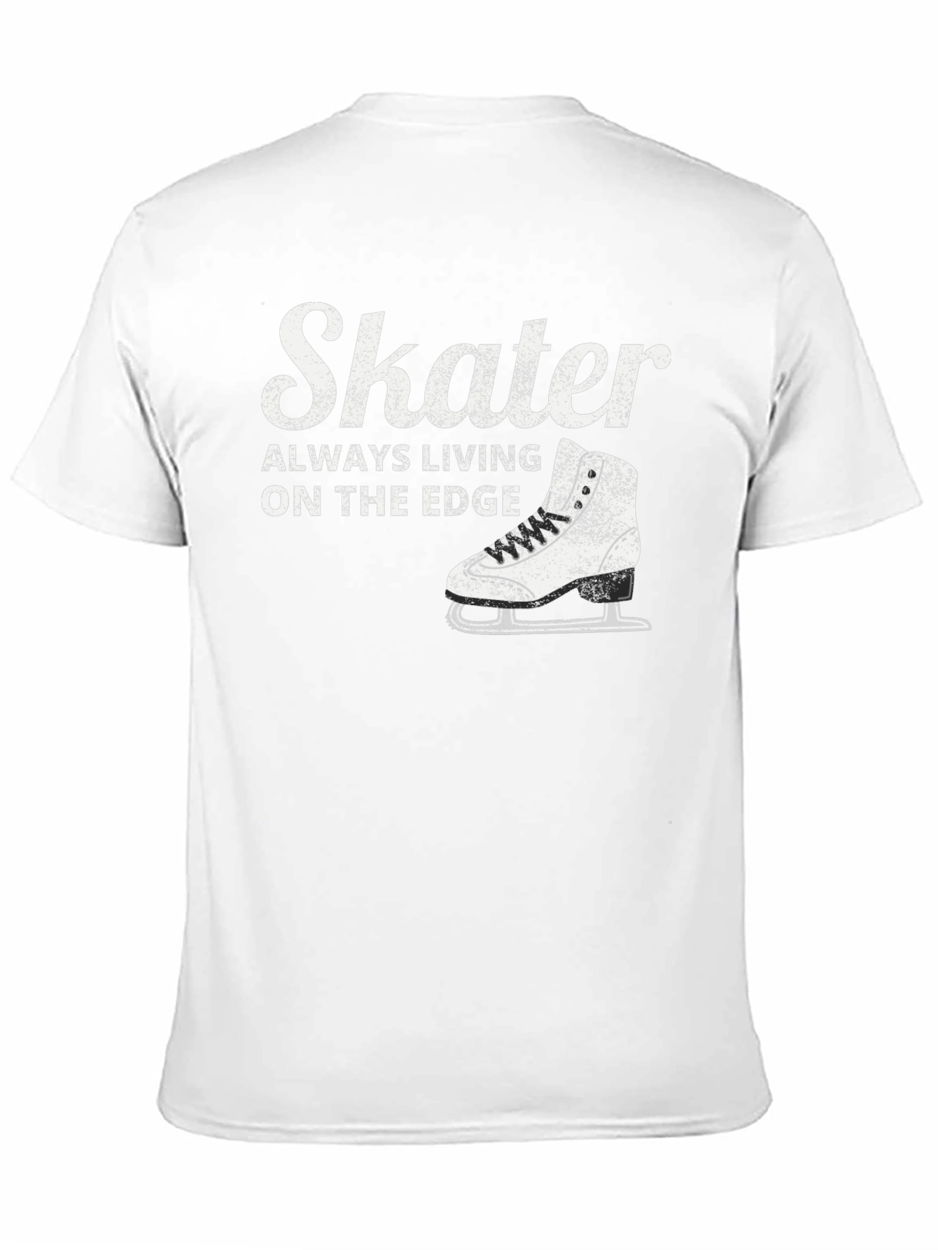 Black Skater Always Living on The Edge Black T-Shirt view 11