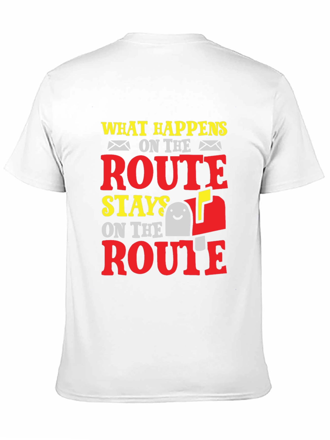 Black Funny Mail Carrier T-Shirt: What Happens on Route view 11