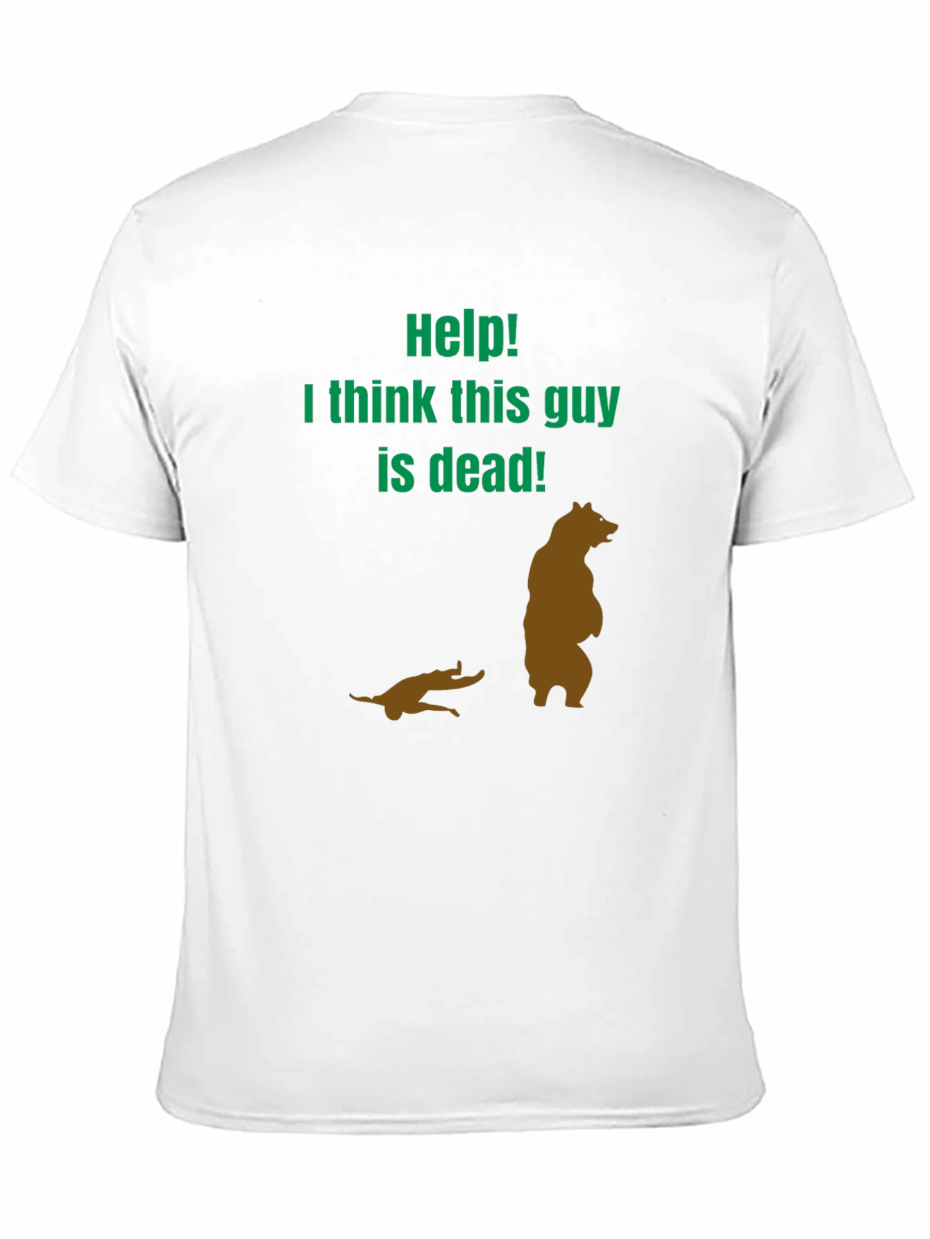 Black Humorous 'Help! This Guy is Dead' Graphic Tee view 11