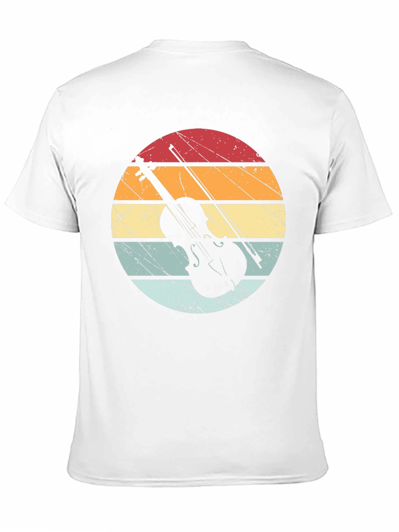 Black Vintage Violin Sunset T-Shirt view 11