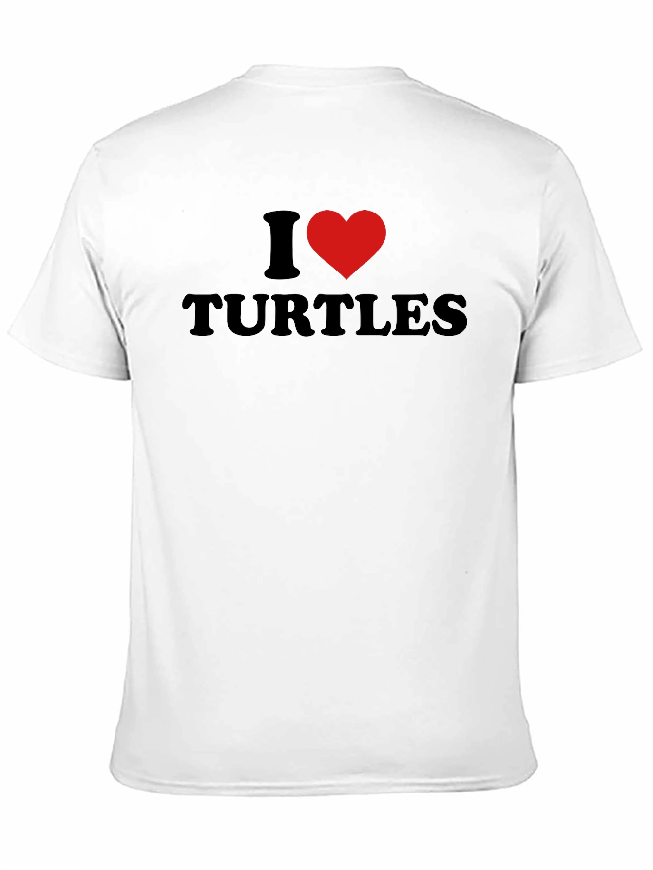 Black I Heart Turtles Black T-Shirt - Men's Crew Neck view 11