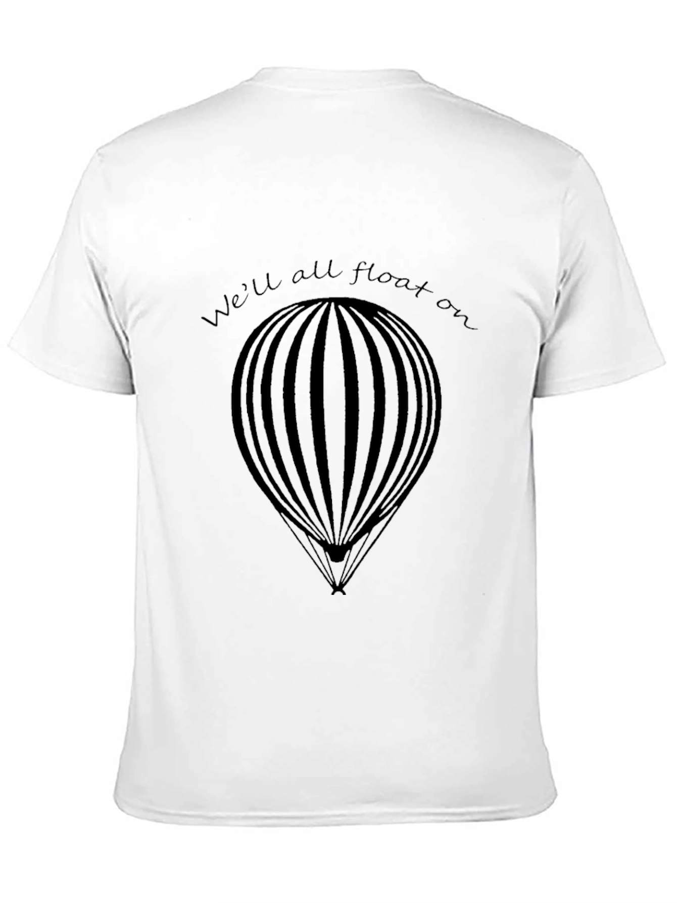 Black We'll All Float On Hot Air Balloon Graphic Tee - Black view 11