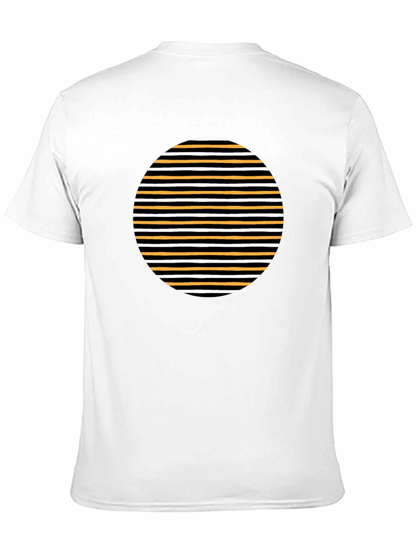 Striped Circle Graphic Tee - Modern Casual - 11