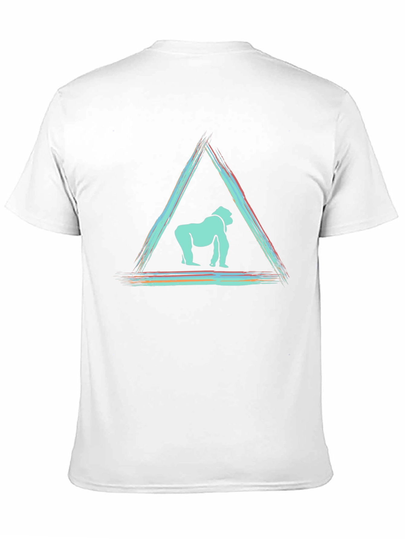 Black Abstract Gorilla Graphic Tee - Modern Design T-Shirt view 11