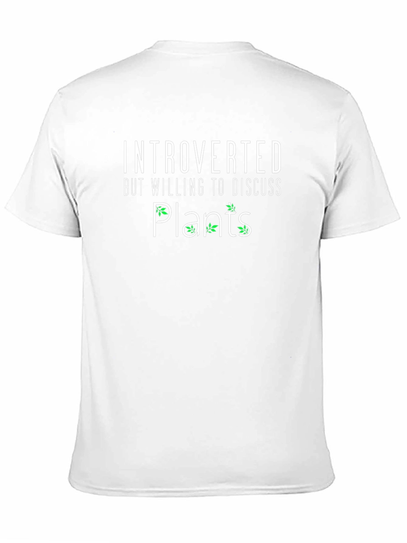 Black Introverted Plants Graphic T-Shirt - Black view 11