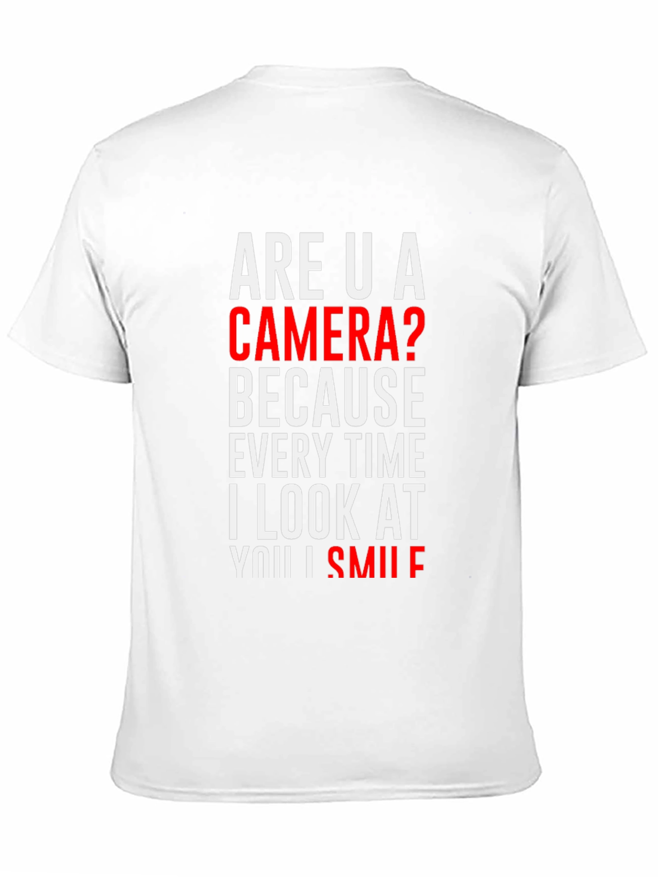 Black Are U a Camera? Novelty Graphic T-Shirt view 11