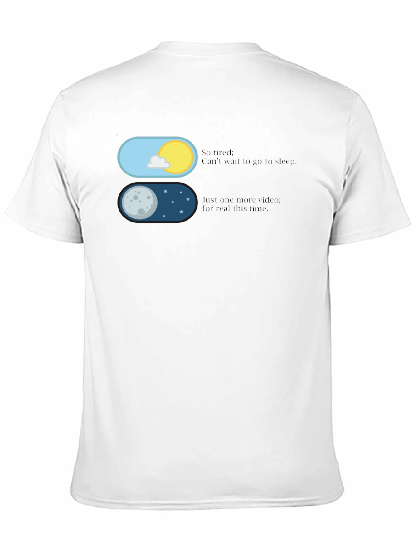 Black Sleep Mode Funny T-Shirt view 11