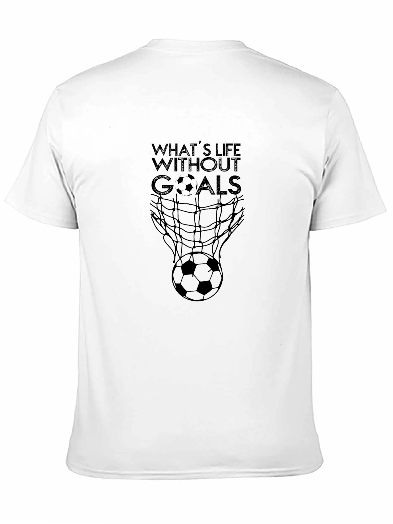 Black Soccer Goals Graphic Tee - Life Without Goals T-Shirt view 11