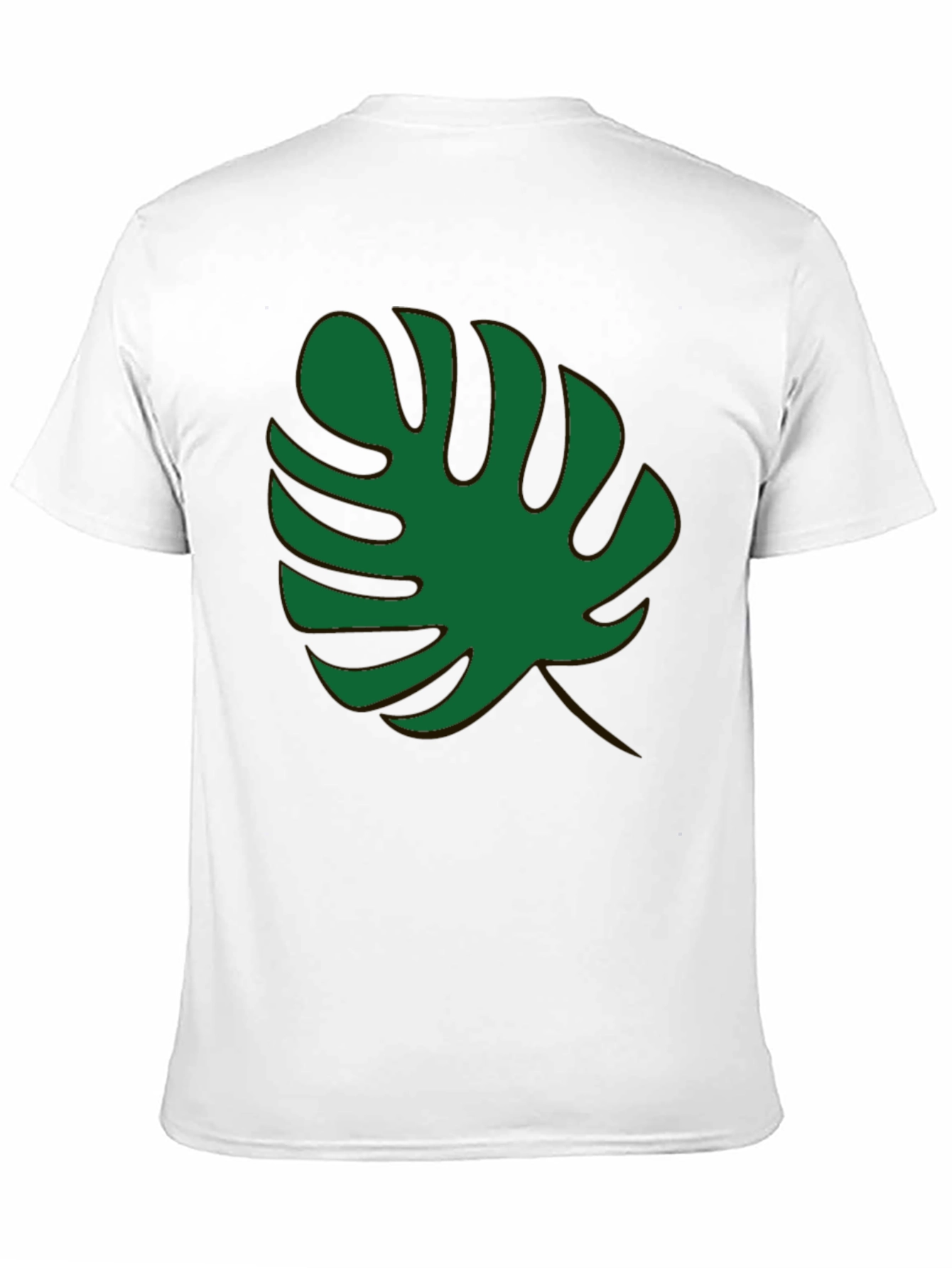 Black Tropical Monstera Leaf Black T-Shirt view 11