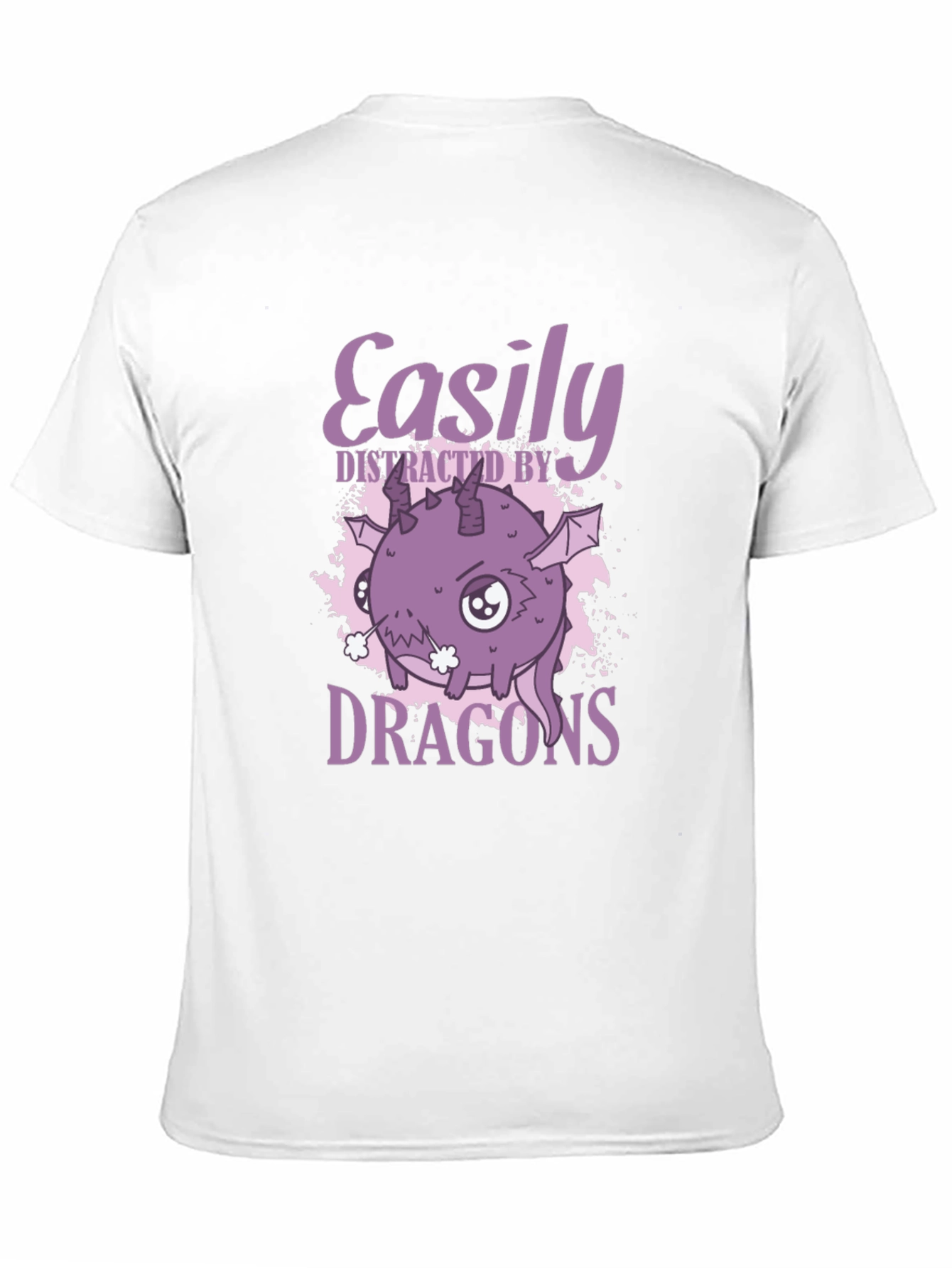 Black Easily Distracted By Dragons Graphic T-Shirt view 11