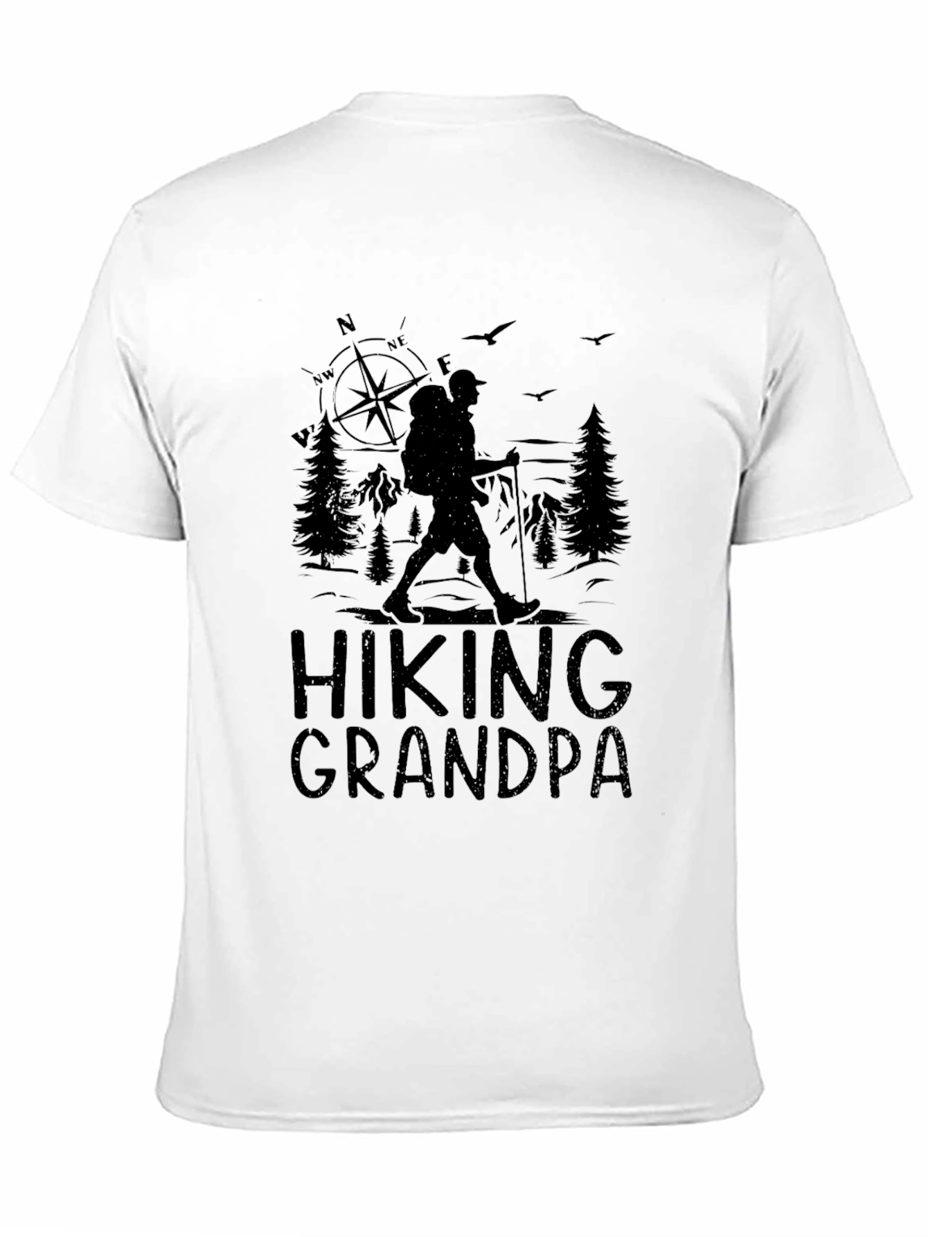 Black Hiking Grandpa Graphic Tee - Adventure Ready! view 11