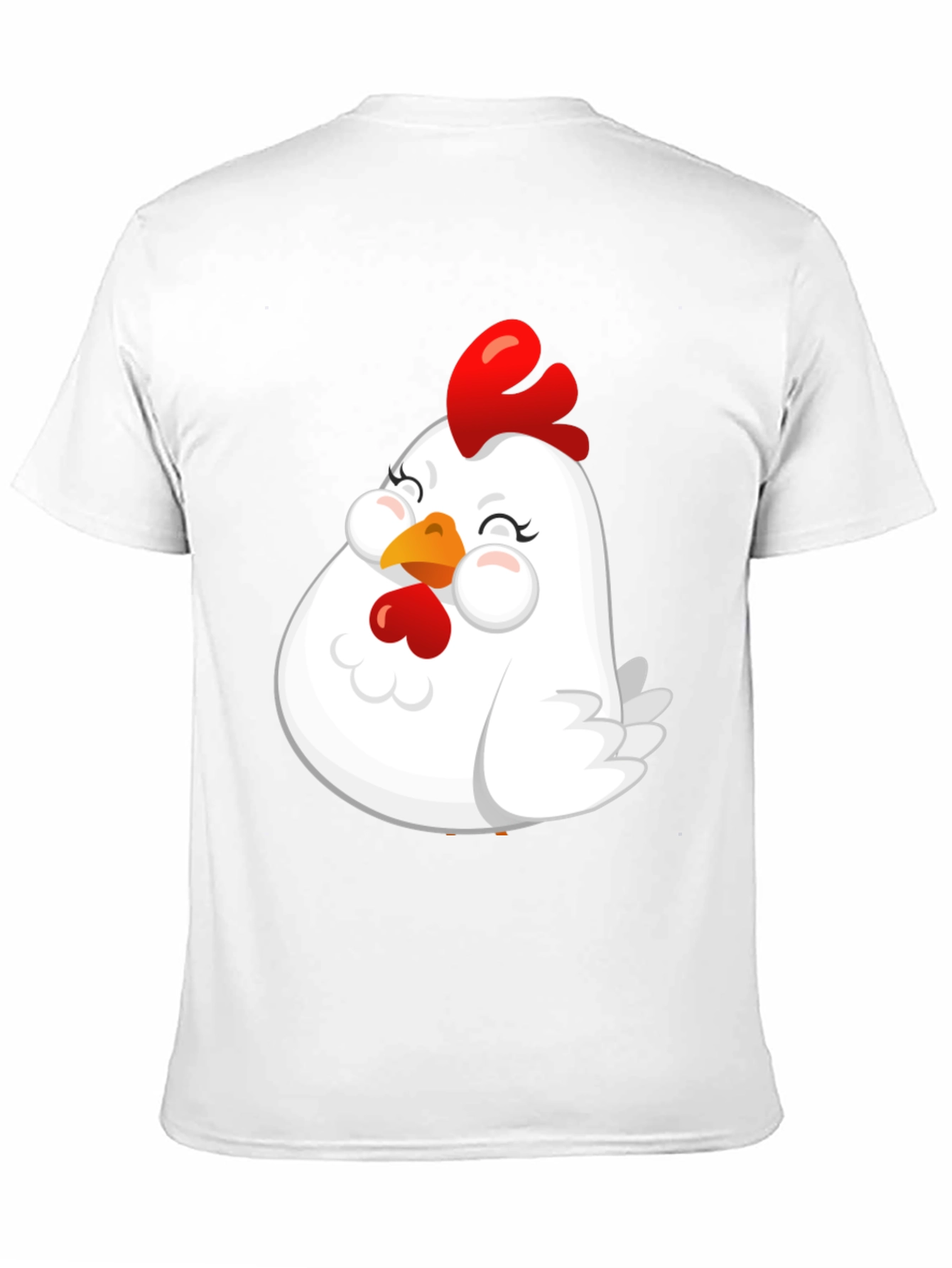 Black Cute Chicken Graphic T-Shirt - Soft Cotton Blend view 11
