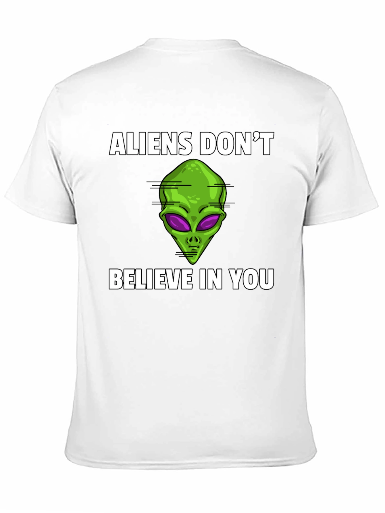 Black Aliens Don't Believe T-Shirt view 11