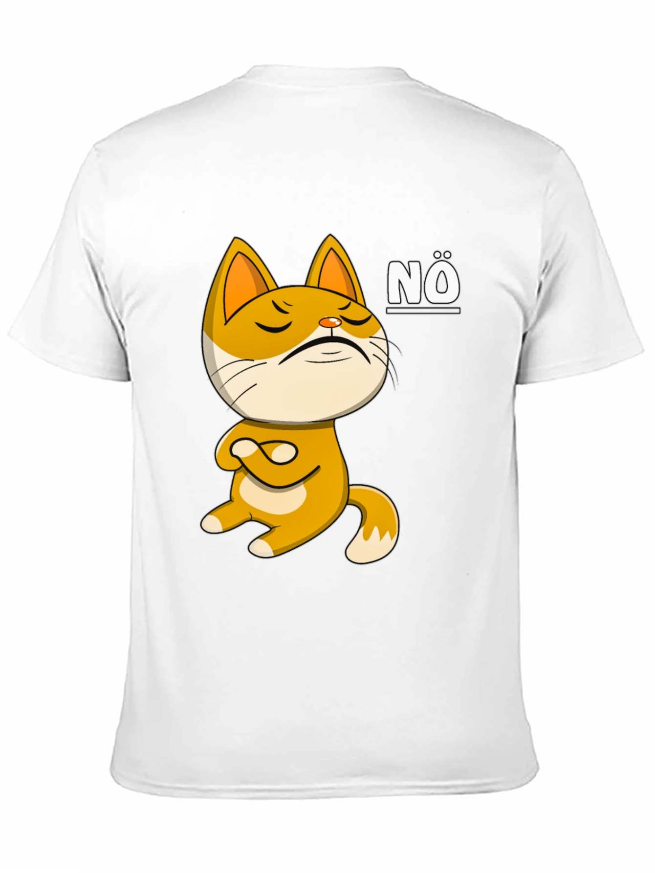 Black Nö Cat Graphic T-Shirt: Men's Black Tee view 11