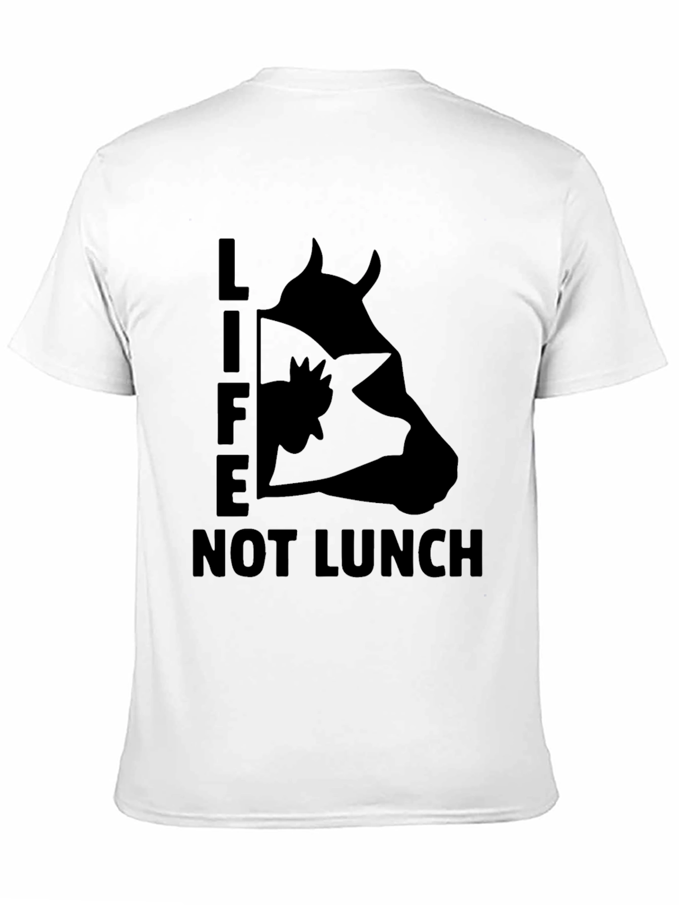 Black Life Not Lunch T-Shirt - Vegan Graphic Tee view 11