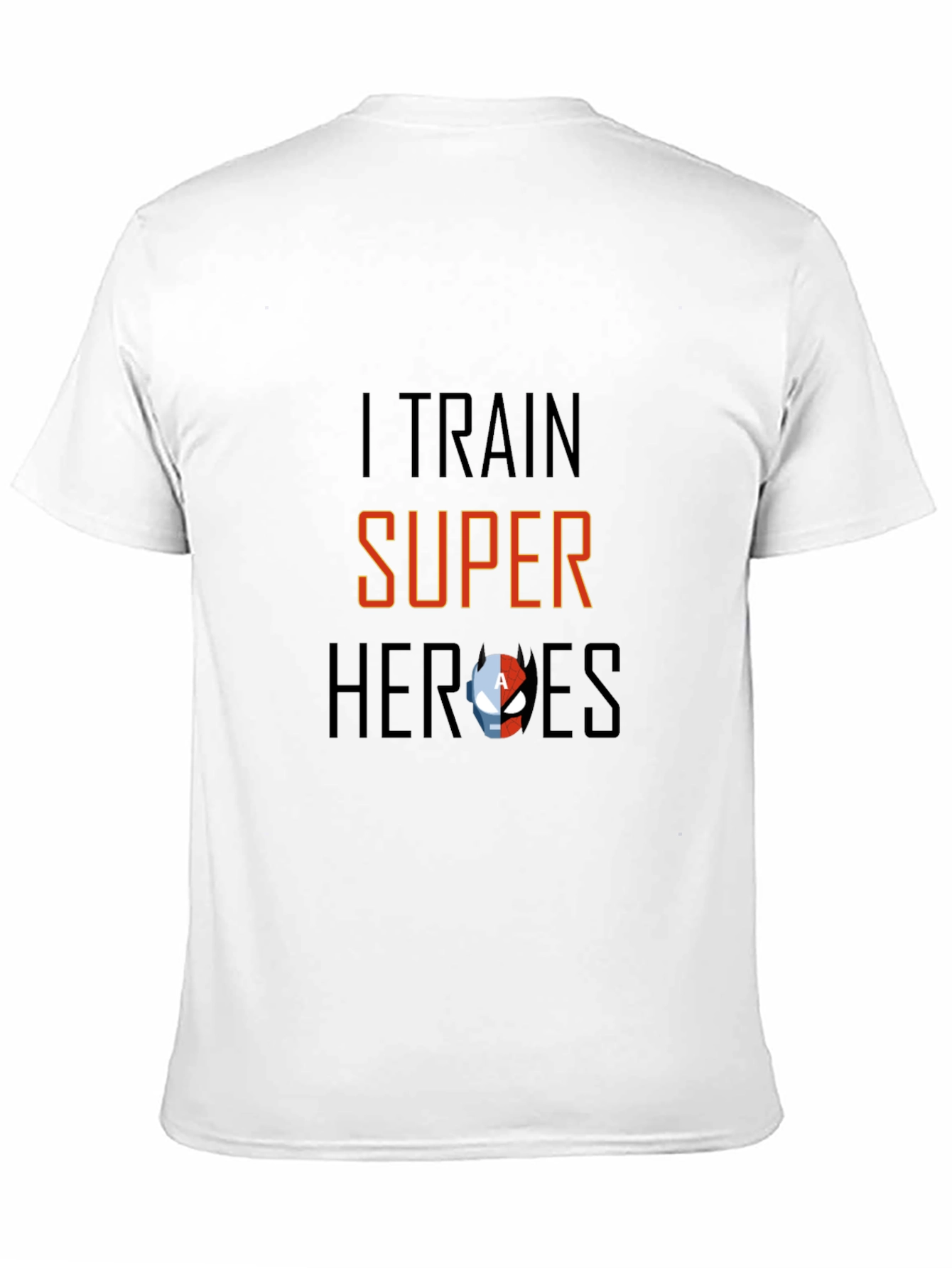 Black I Train Super Heroes Graphic T-Shirt view 11