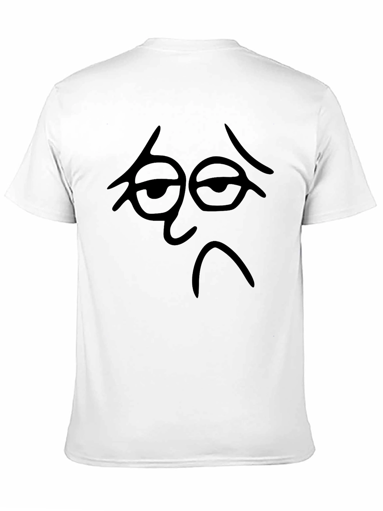 Black Sad Face Graphic Black T-Shirt - Unisex view 11