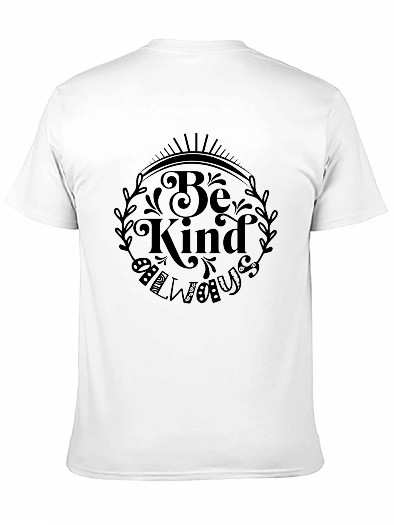 Black Be Kind Always Graphic Tee - Black Unisex T-Shirt view 11