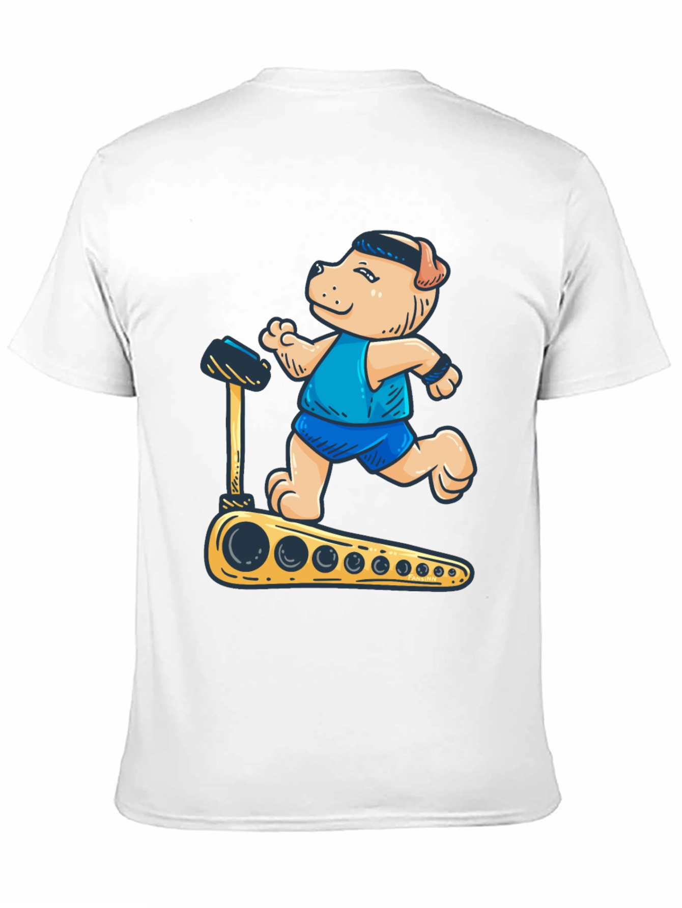 Black Dog Treadmill Graphic Tee - Black Cotton T-Shirt view 11