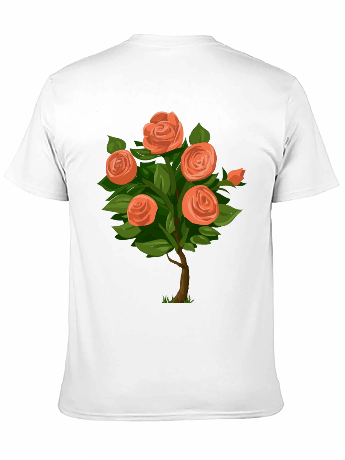 Black Floral Rose Bush Graphic Tee view 11