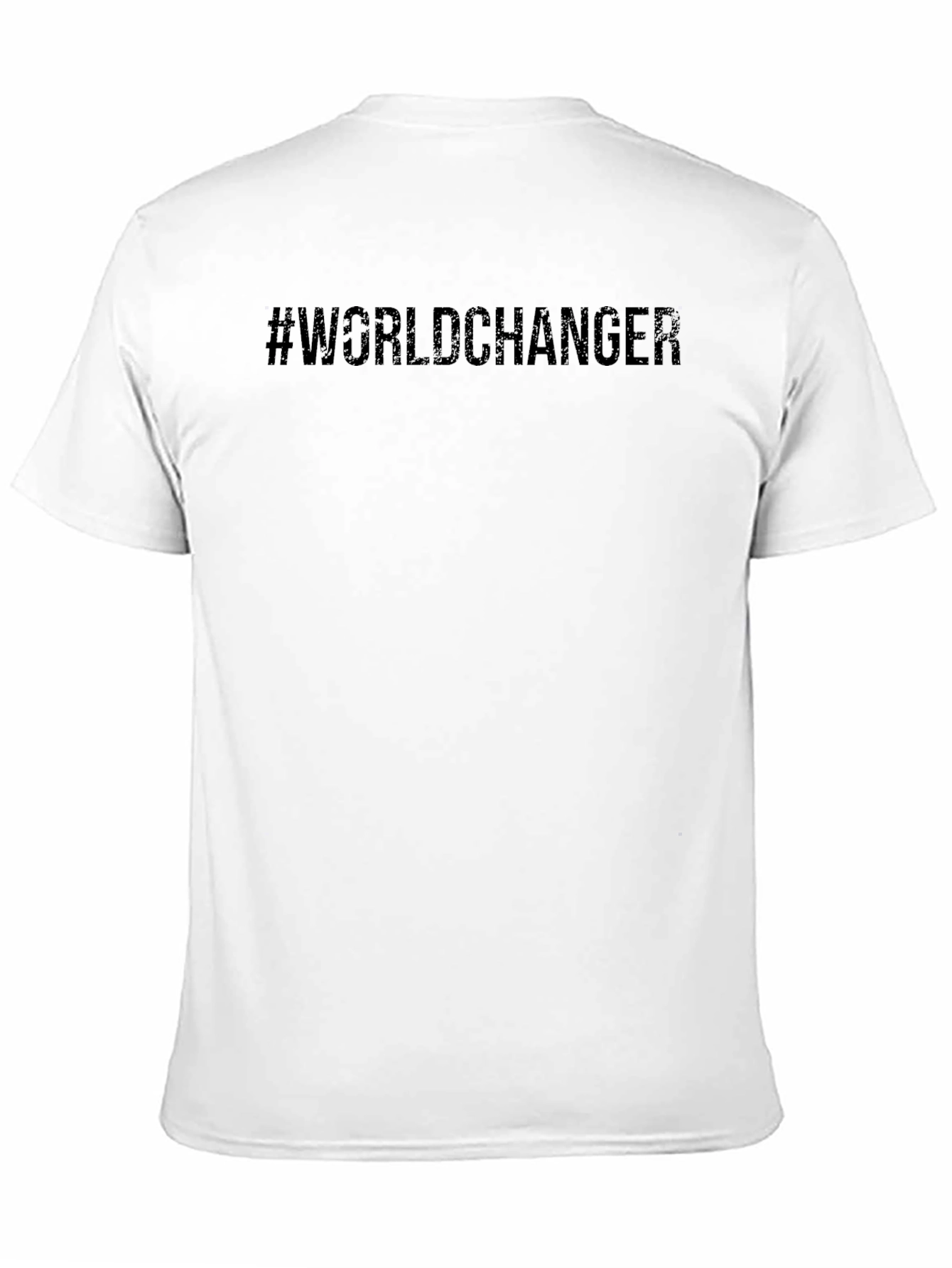 Black #Worldchanger Black Graphic T-Shirt - Modern Casual Style view 11