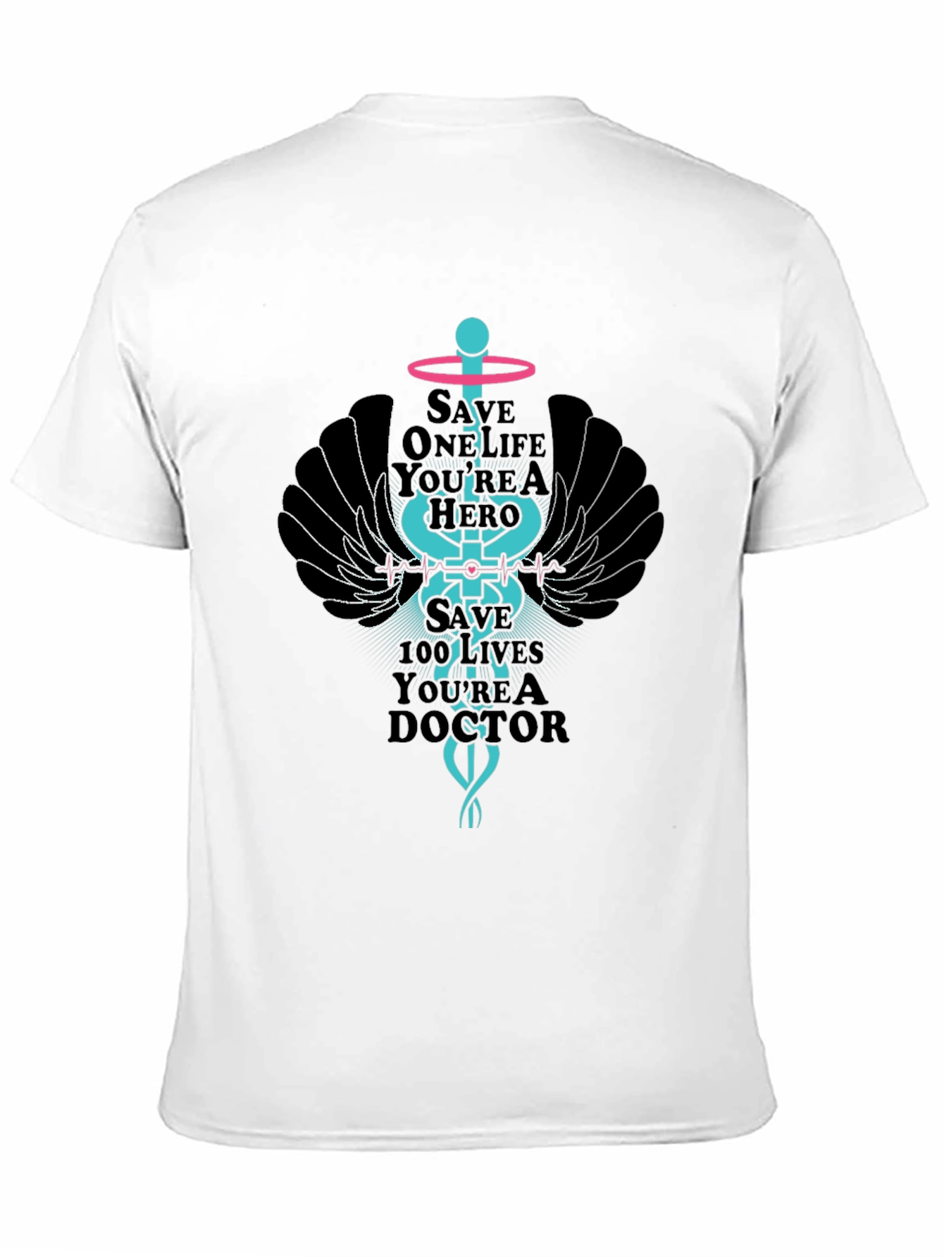 Black Hero Doctor Graphic T-Shirt view 11