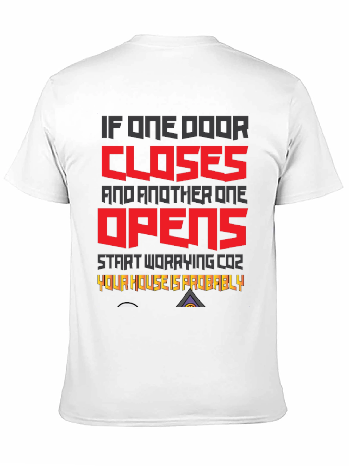 Black Humorous House Safety T-Shirt view 11