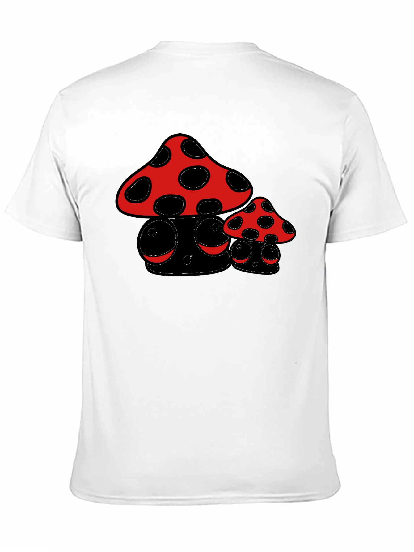 Black Funky Mushroom Graphic Tee view 11