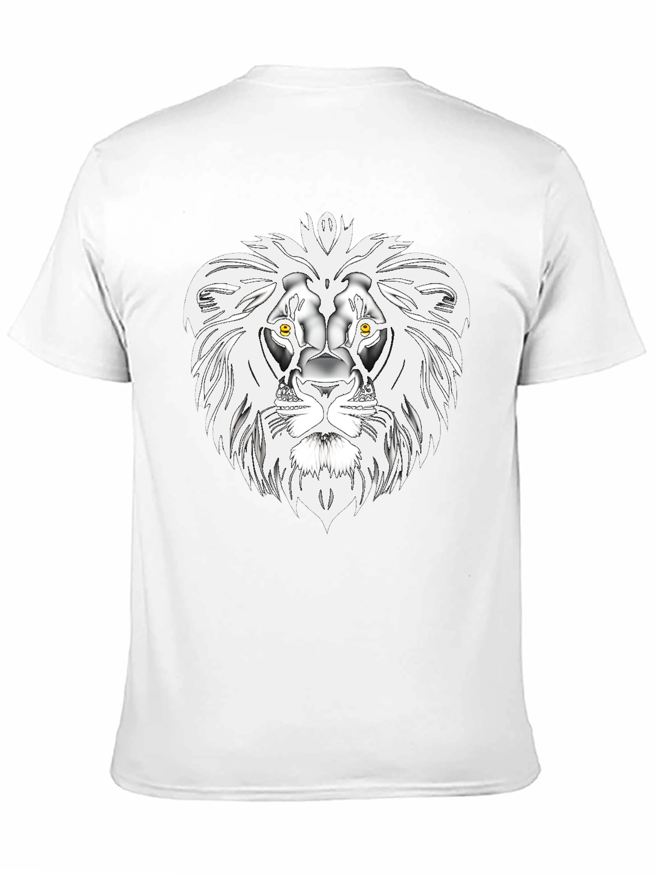 Black Lion Head Graphic Tee - Bold Black T-Shirt view 11