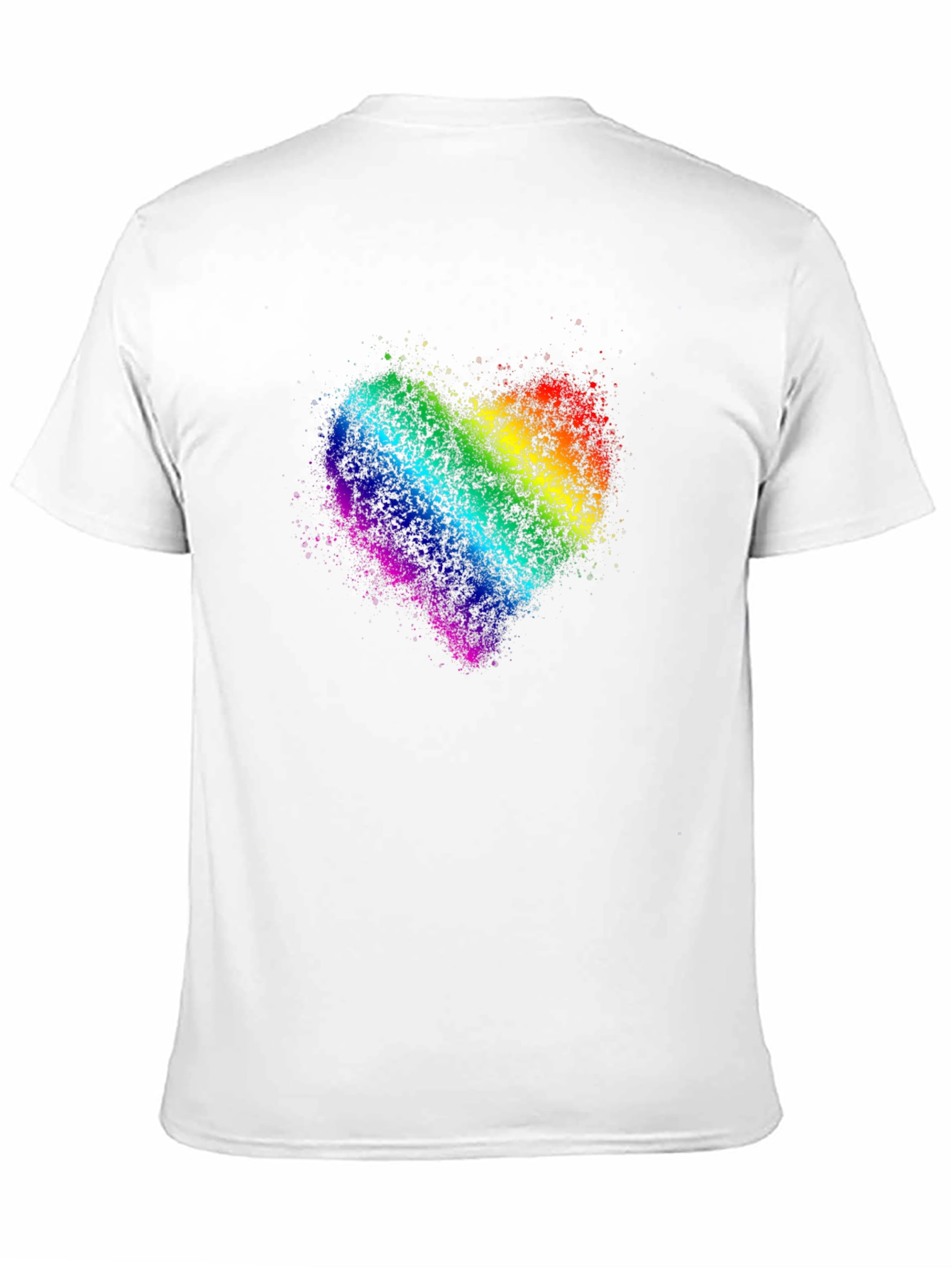 Black Rainbow Heart Graphic Black T-Shirt view 11
