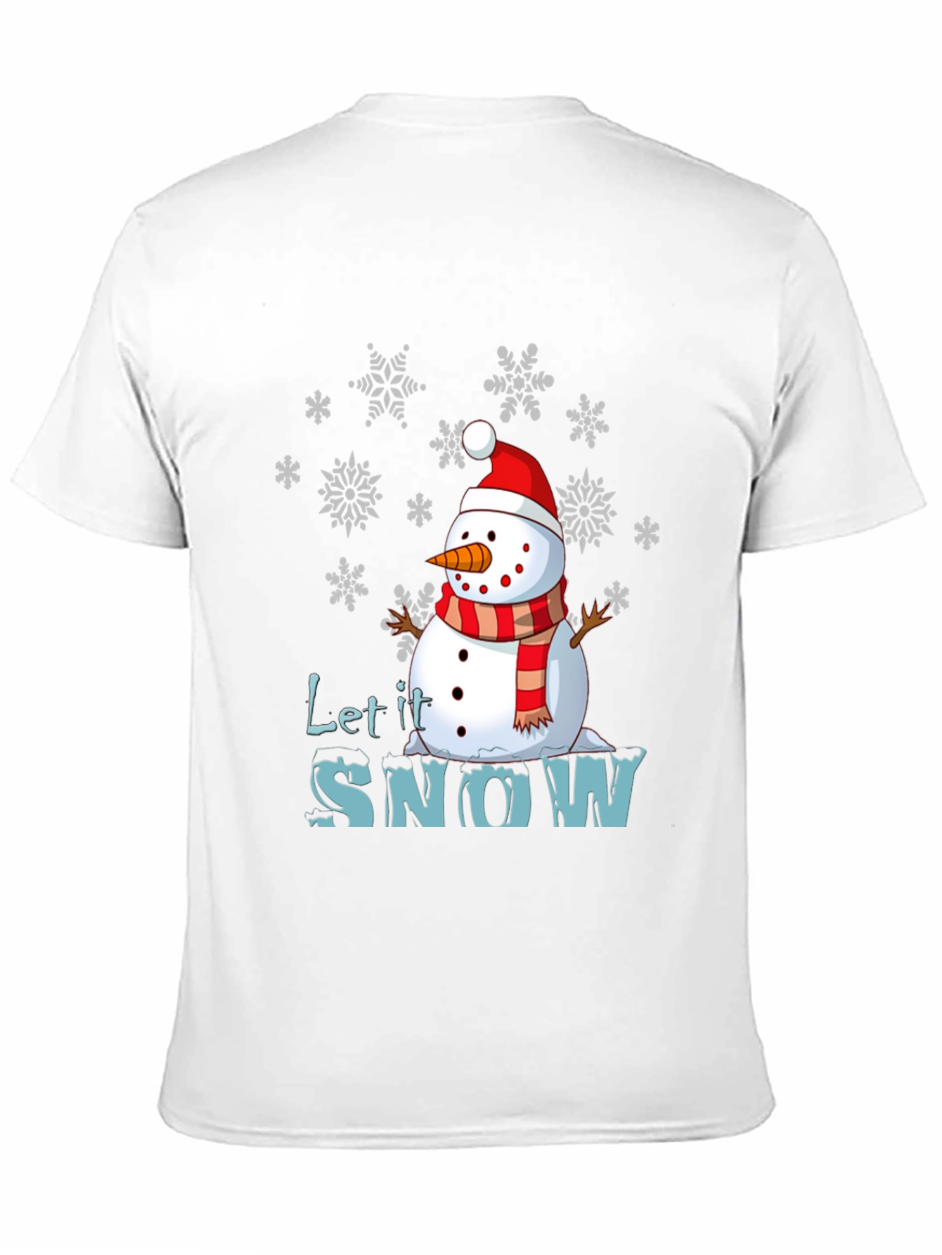 Black Let it Snow Snowman Graphic Tee view 11
