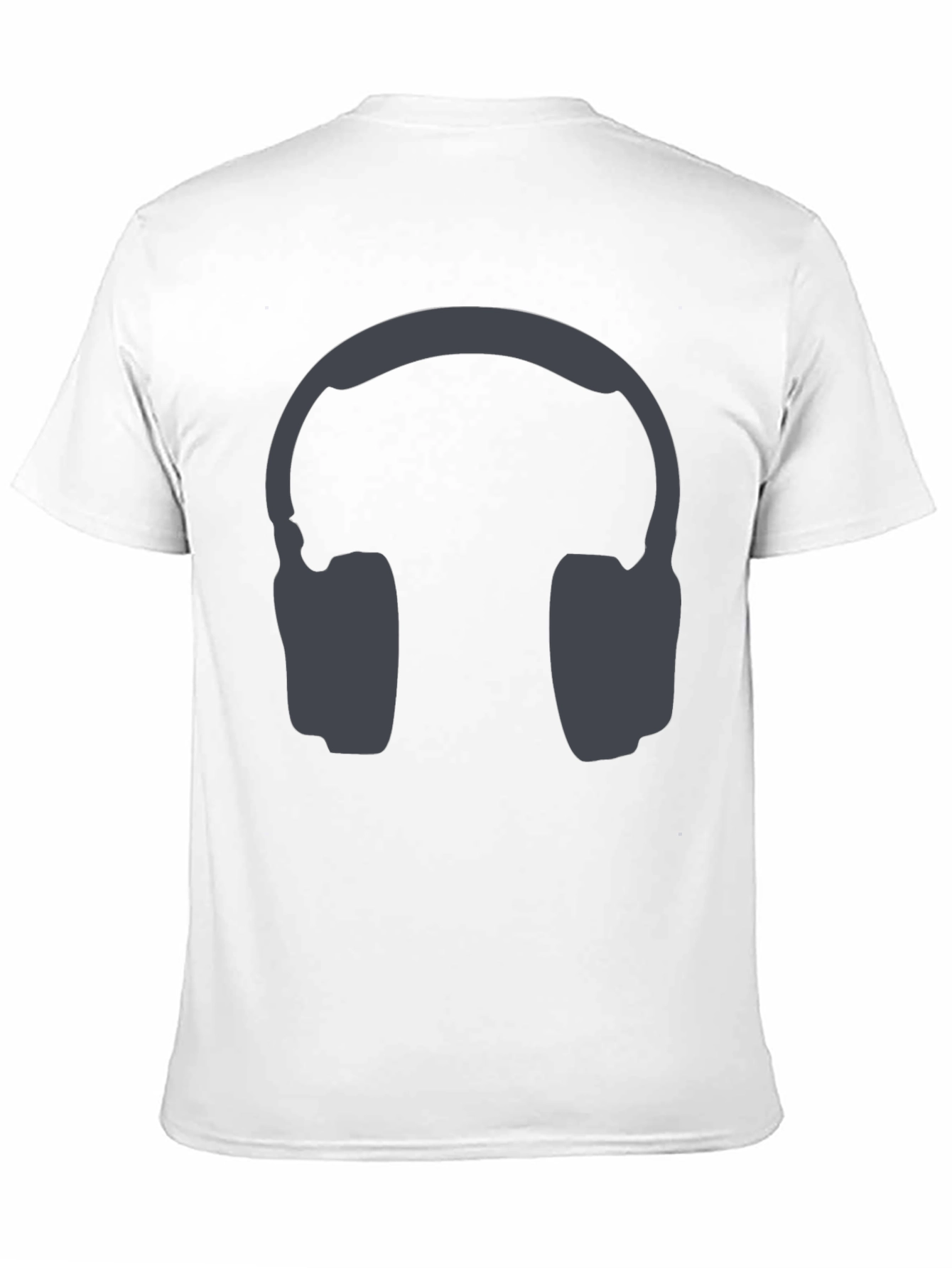 Black Black T-Shirt with Headphone Graphic view 11
