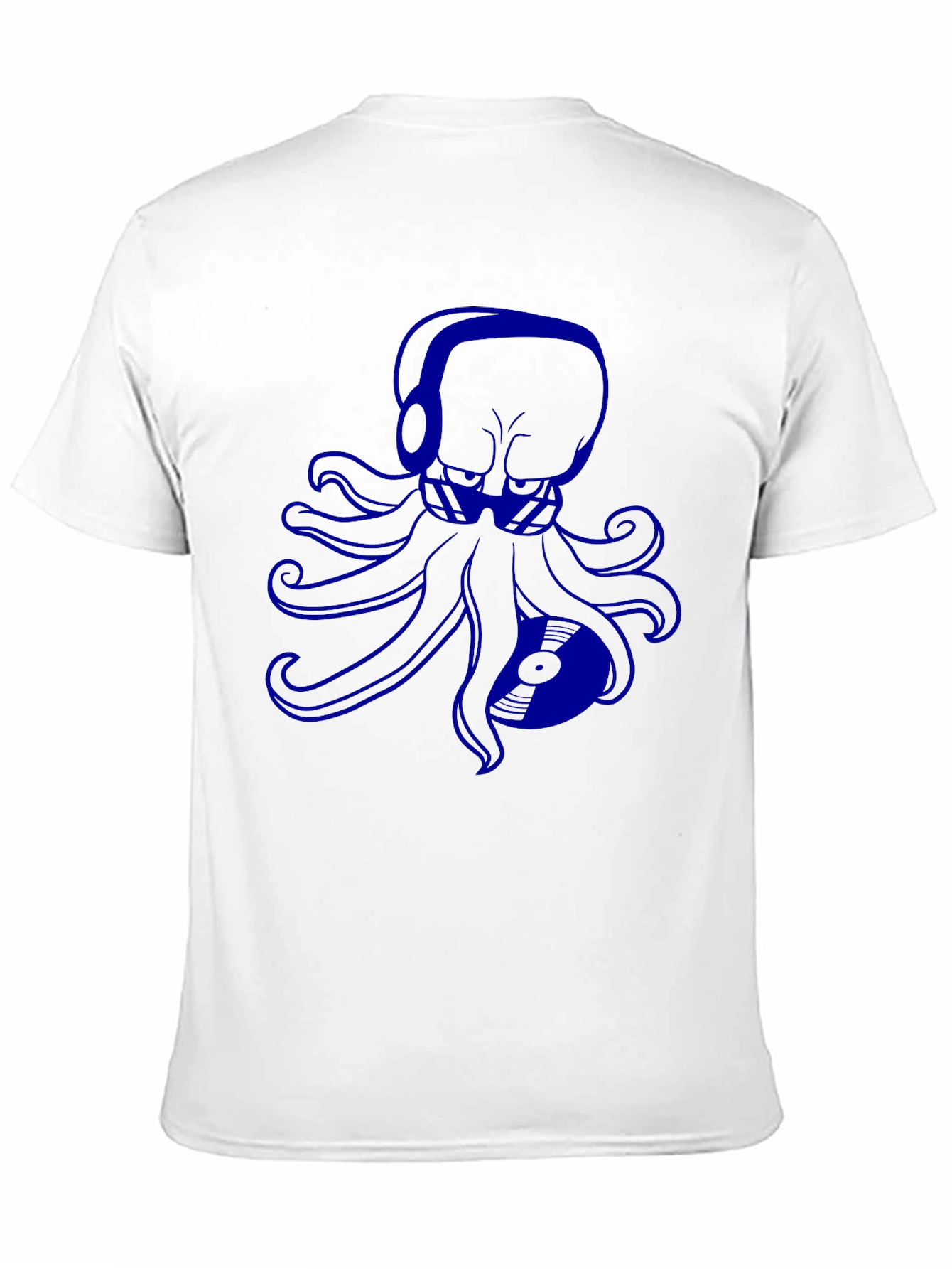 Black Octopus DJ Graphic Tee - Black Cotton T-Shirt view 11