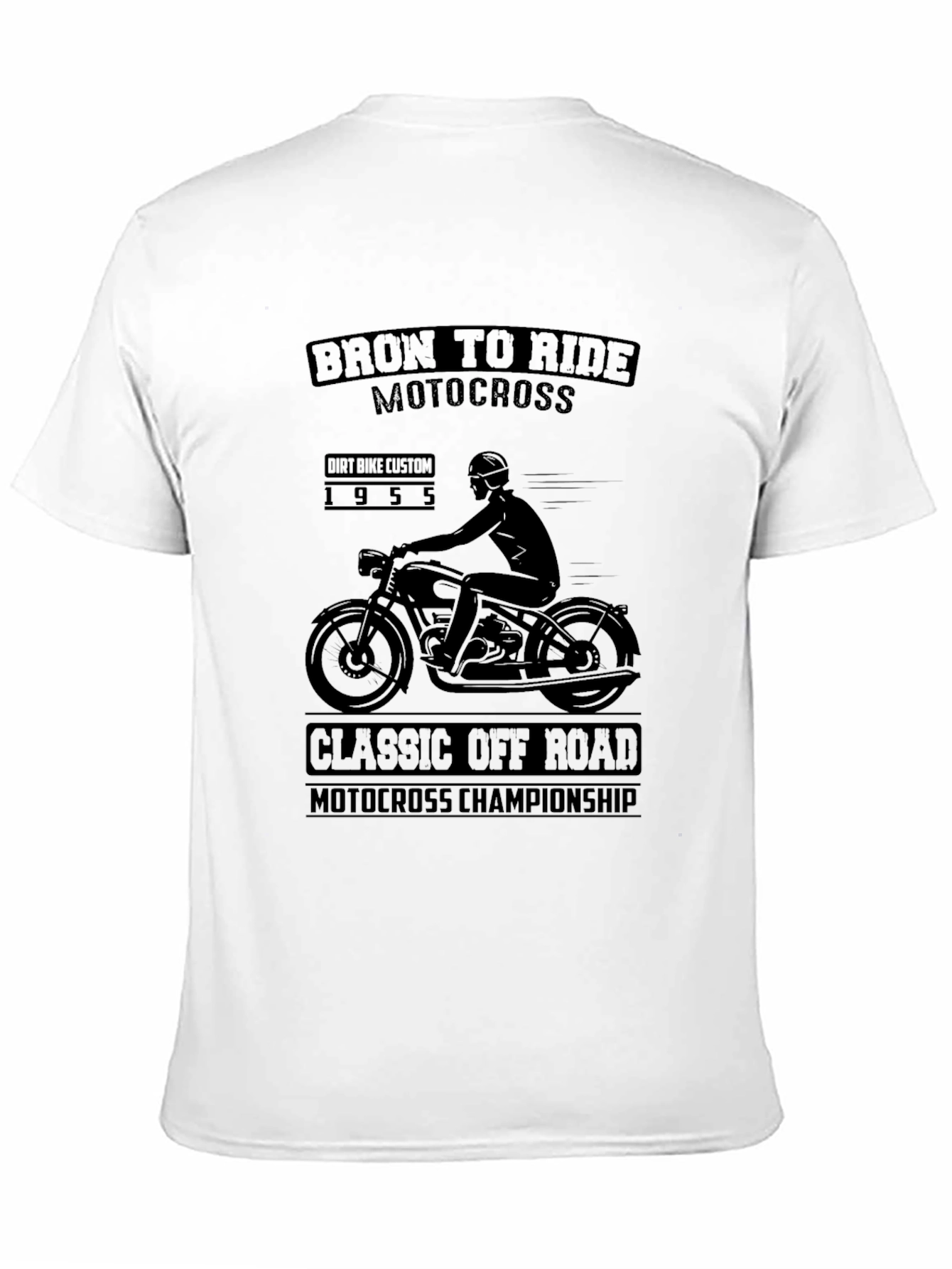 Black Born to Ride Motocross T-Shirt view 11