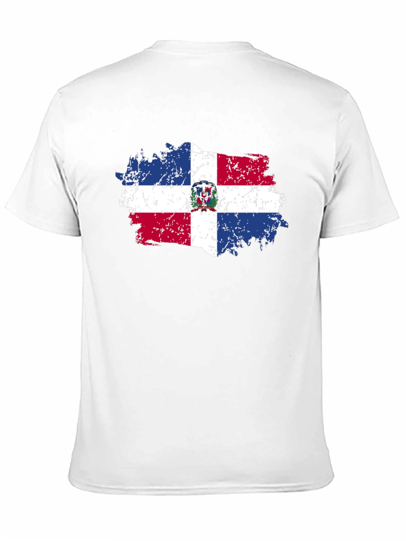 Black Dominican Republic Flag T-Shirt view 11