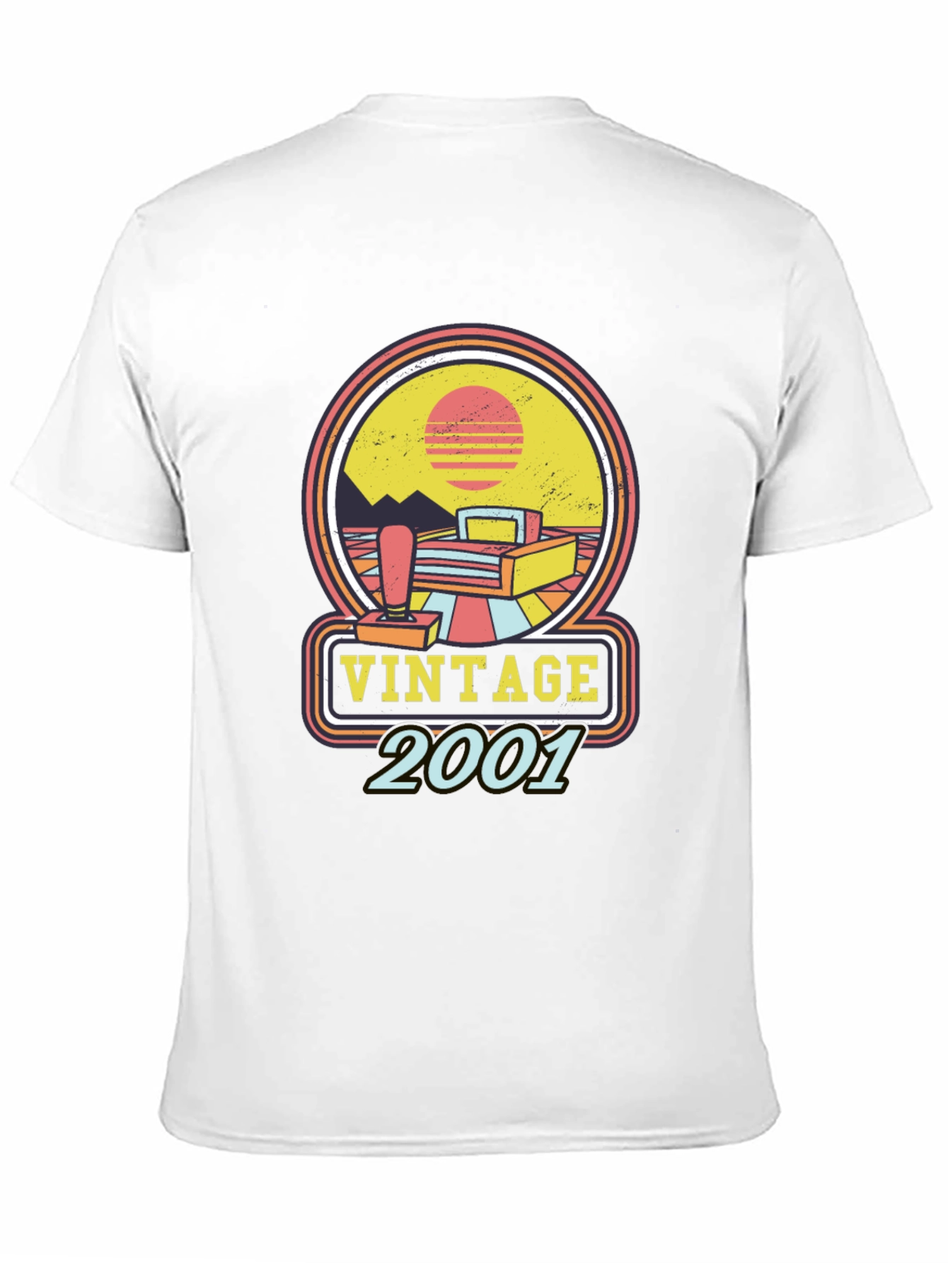 Black Vintage 2001 Gamer T-Shirt - Retro Style view 11