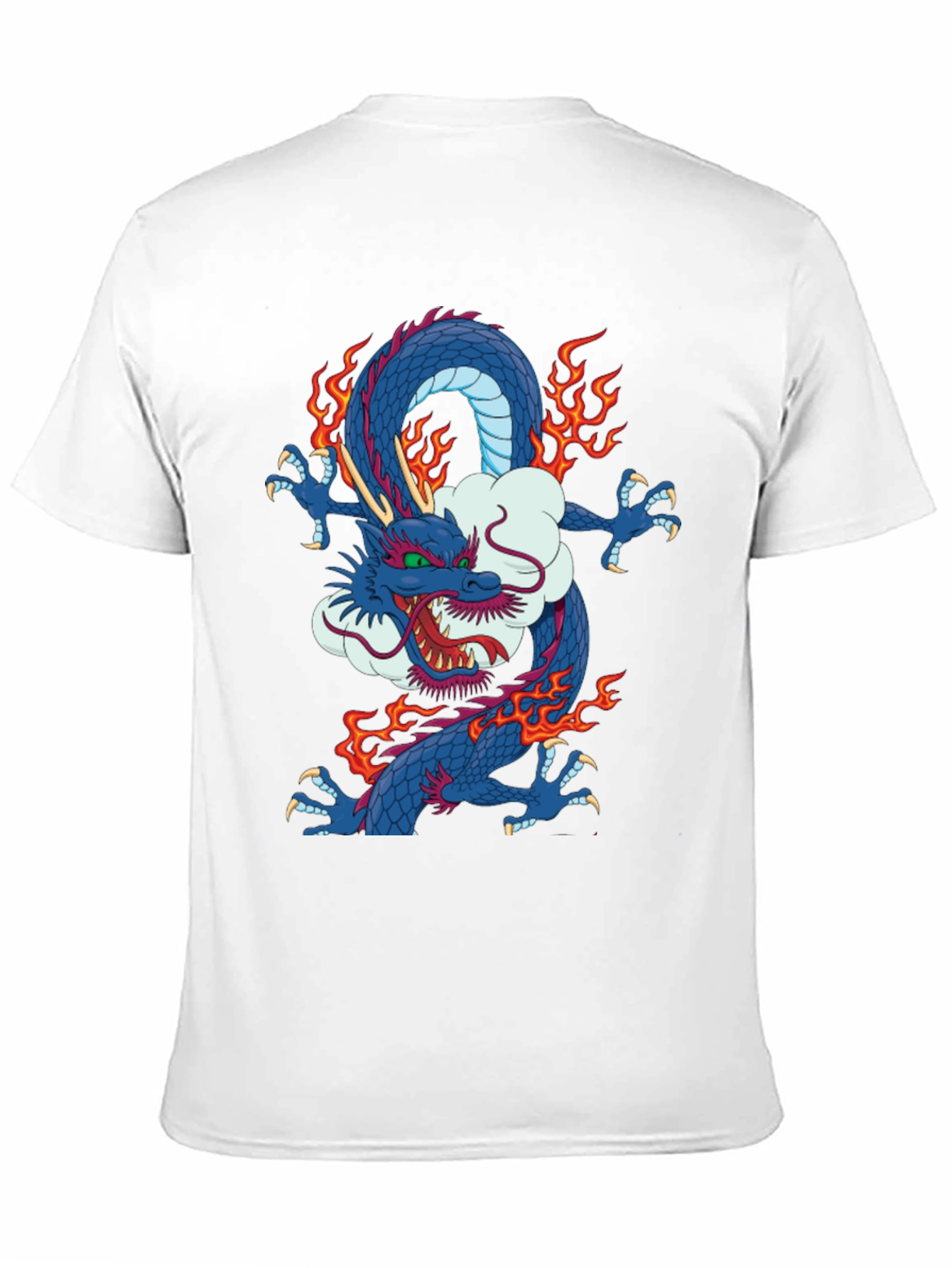 Black Dragon Graphic Print Crew Neck T-Shirt view 11