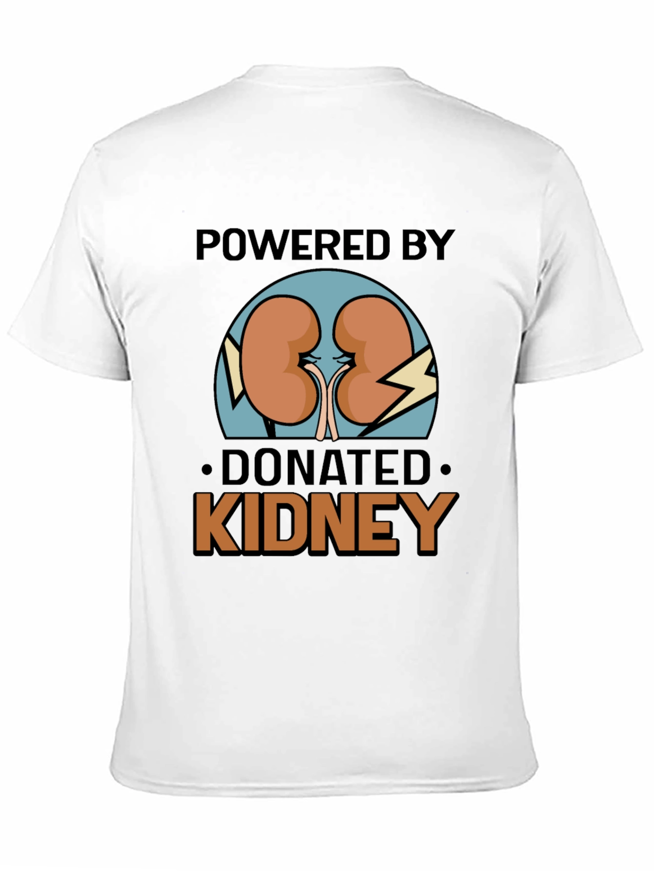 Black Powered by Donated Kidney Black T-Shirt  view 11
