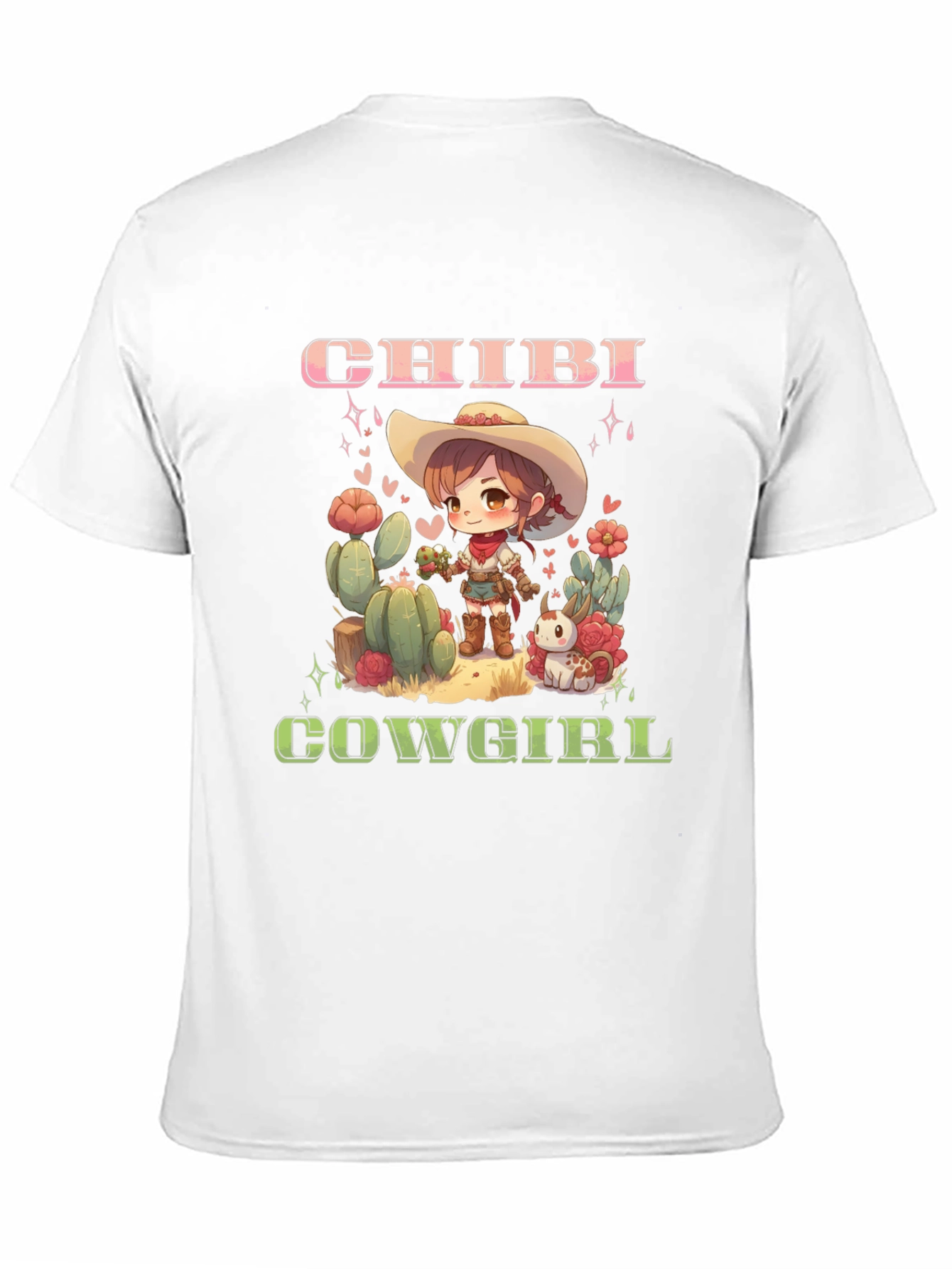 Chibi Cowgirl Graphic Tee - Western Style T-Shirt - 11