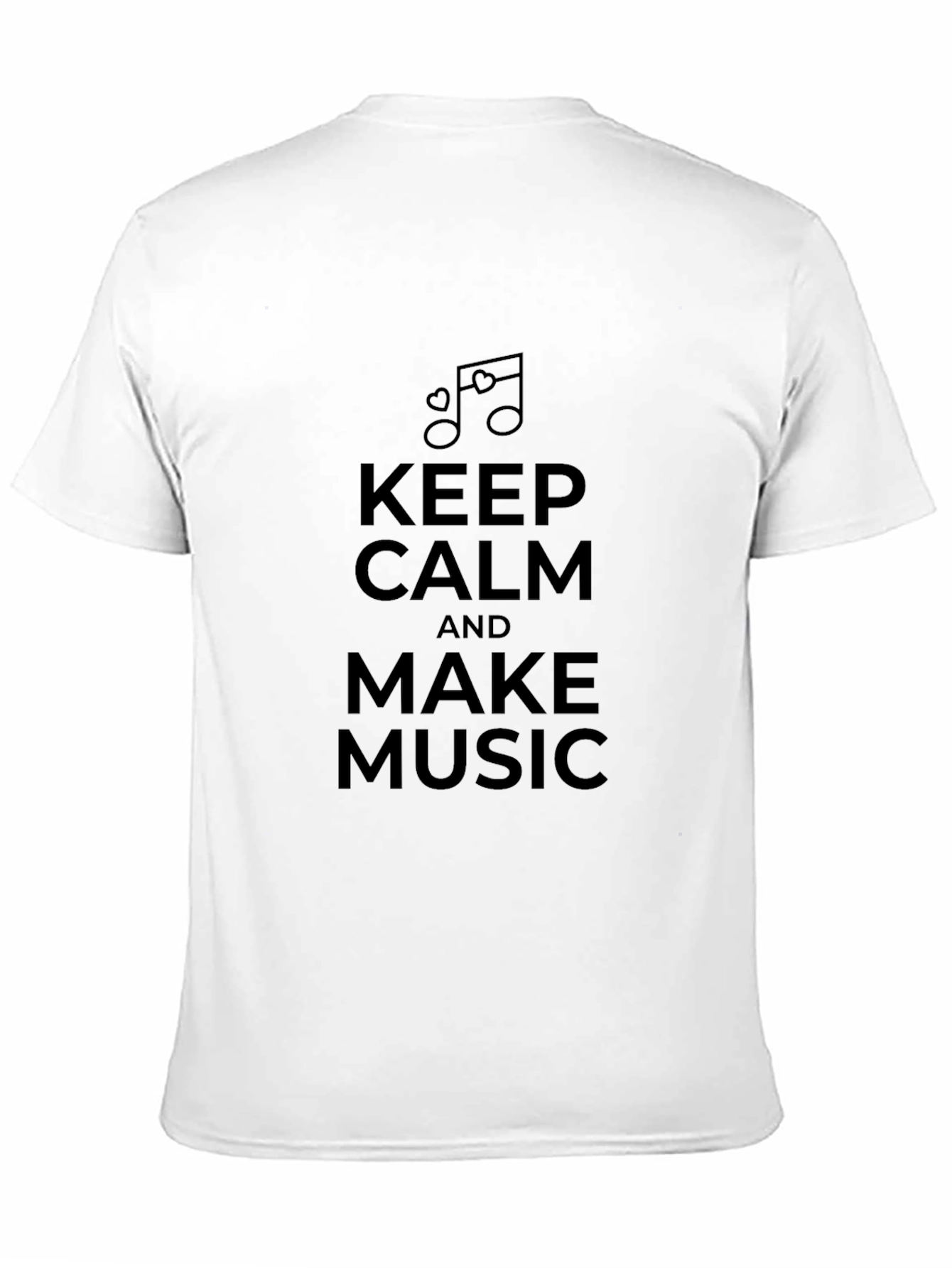 Black Keep Calm and Make Music Black T-Shirt view 11