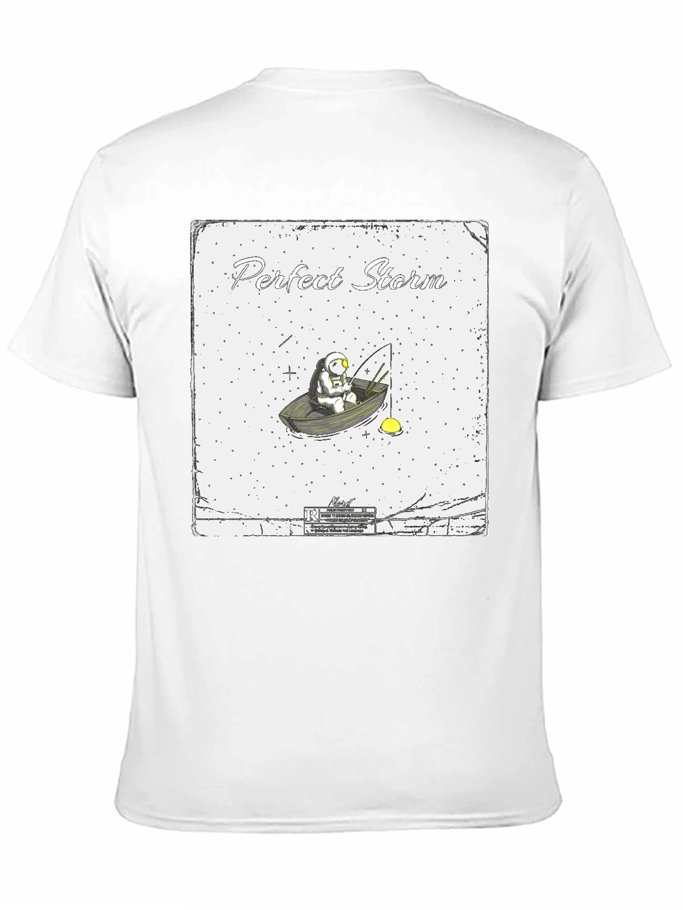 Black Perfect Storm Graphic Tee - Unique Spaceman Design view 11