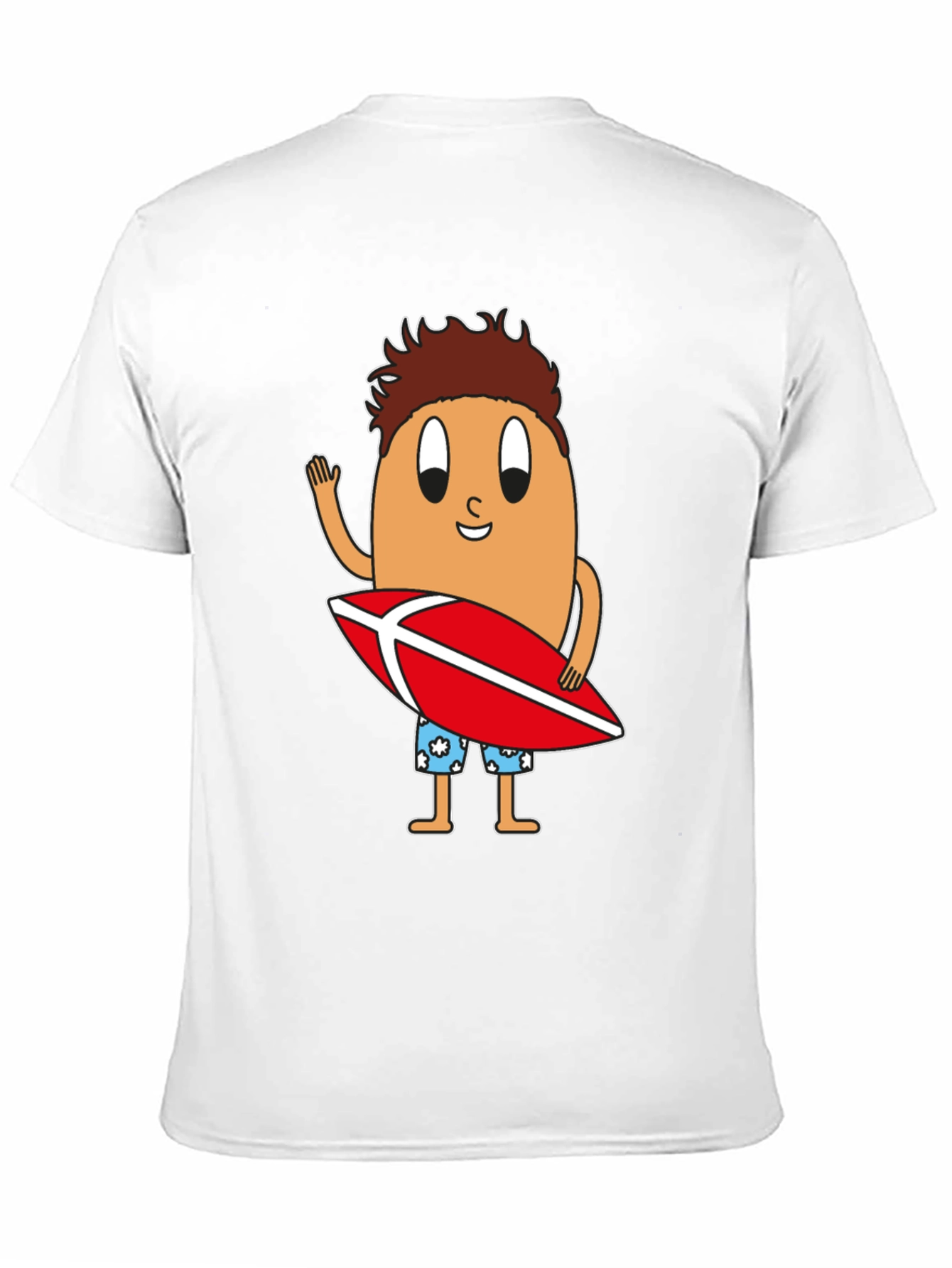 Black Funny Surfing Egg Cartoon Graphic T-Shirt view 11