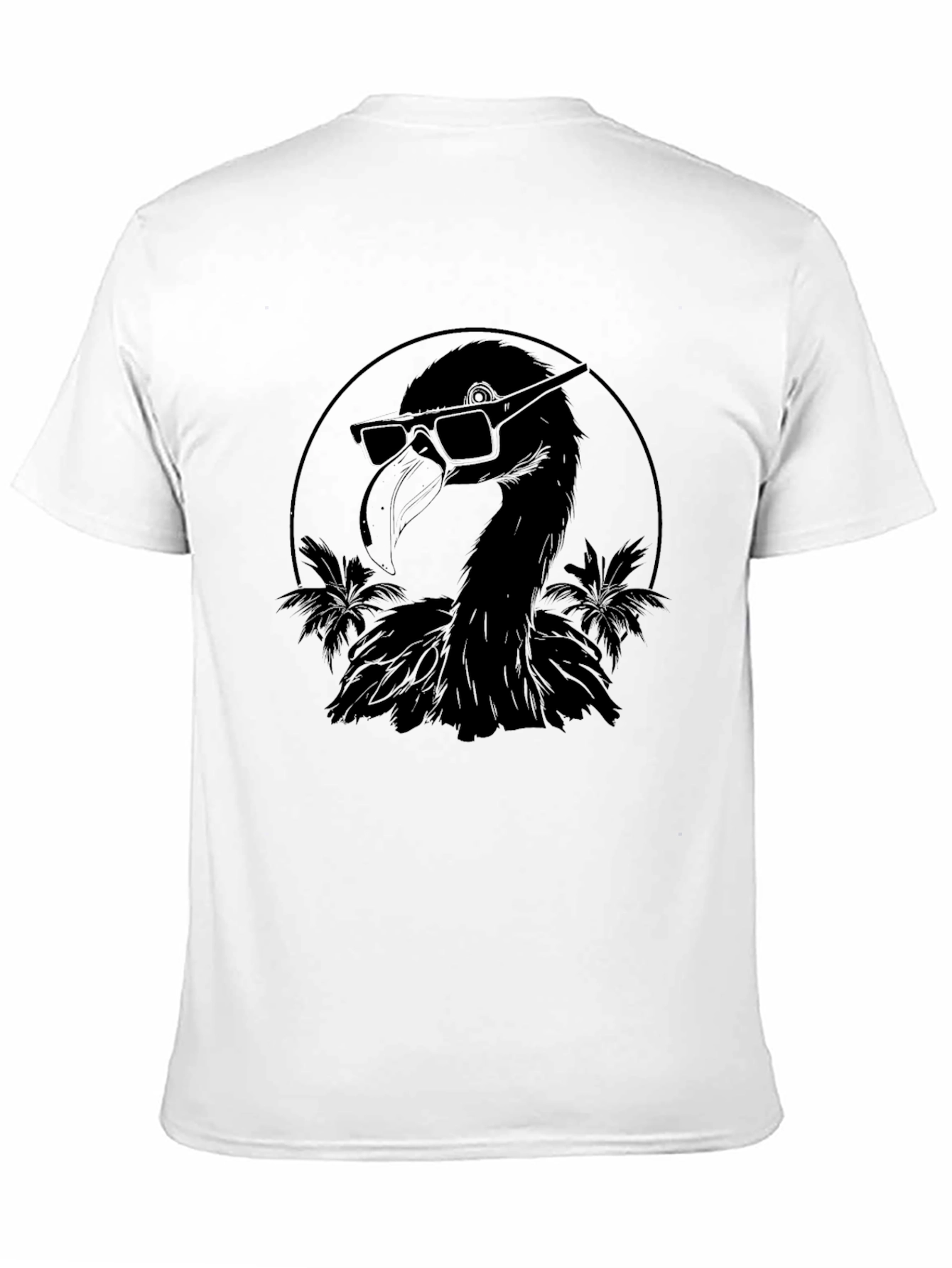 Black Cool Flamingo Graphic Tee - Black view 11