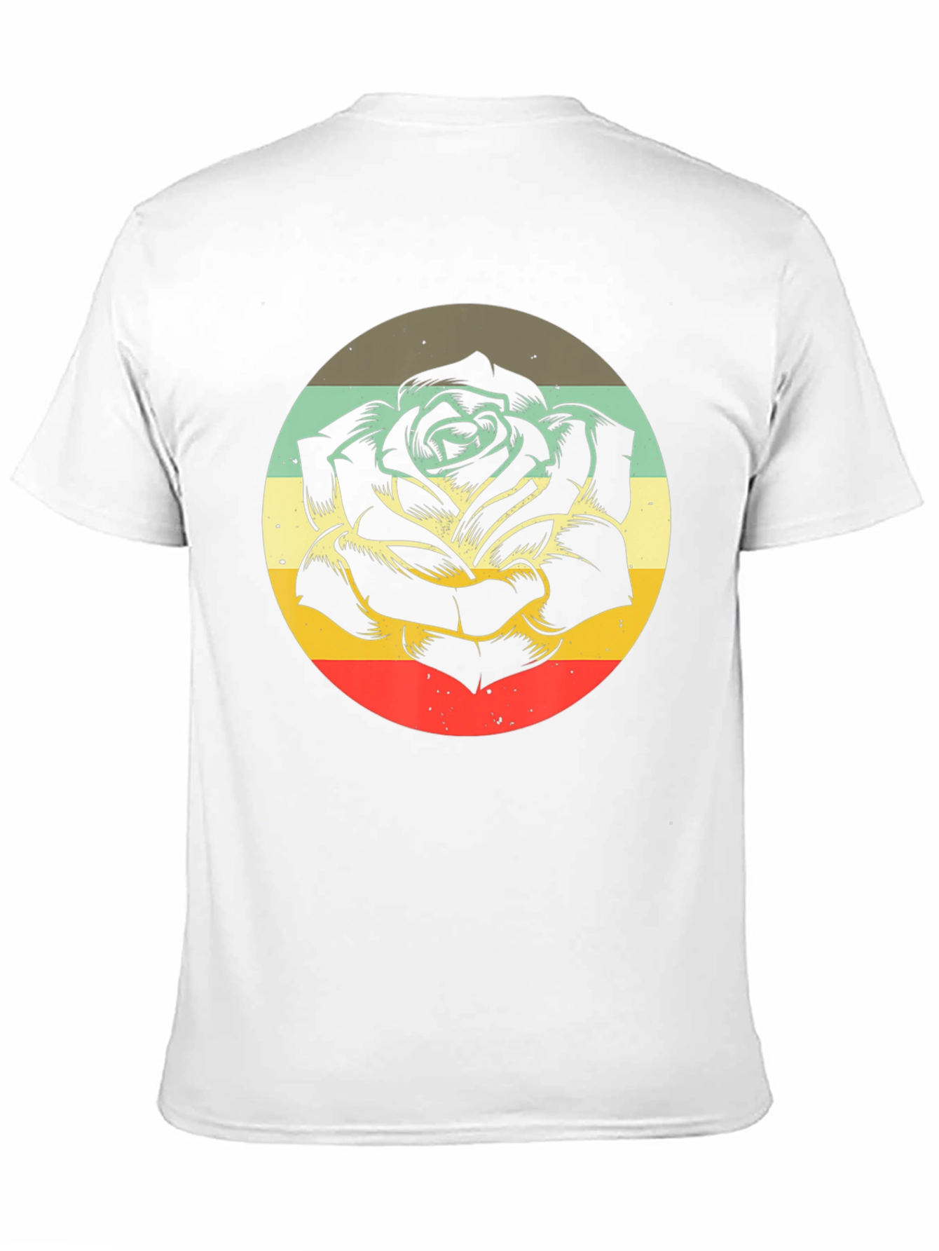 Black Retro Rose Graphic T-Shirt - Black view 11
