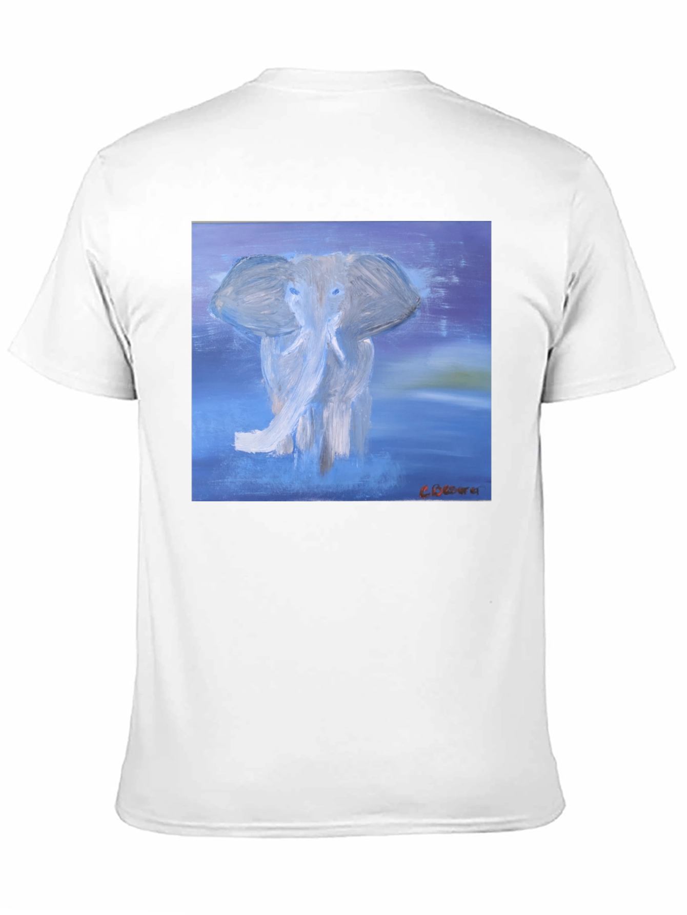 Black Elephant Art Graphic T-Shirt - Stylish Crew Neck Tee view 11