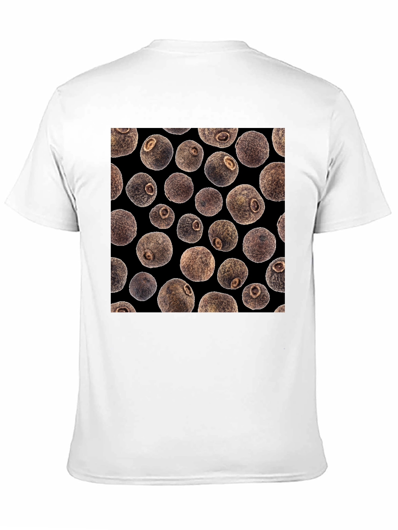Black Allspice Patterned Black T-Shirt view 11