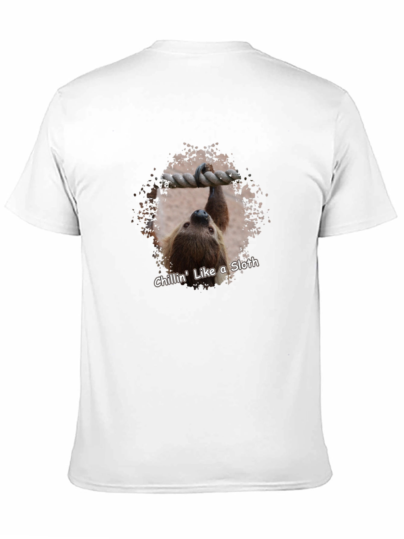 Black Chillin' Sloth Graphic T-Shirt - Hang Loose! view 11