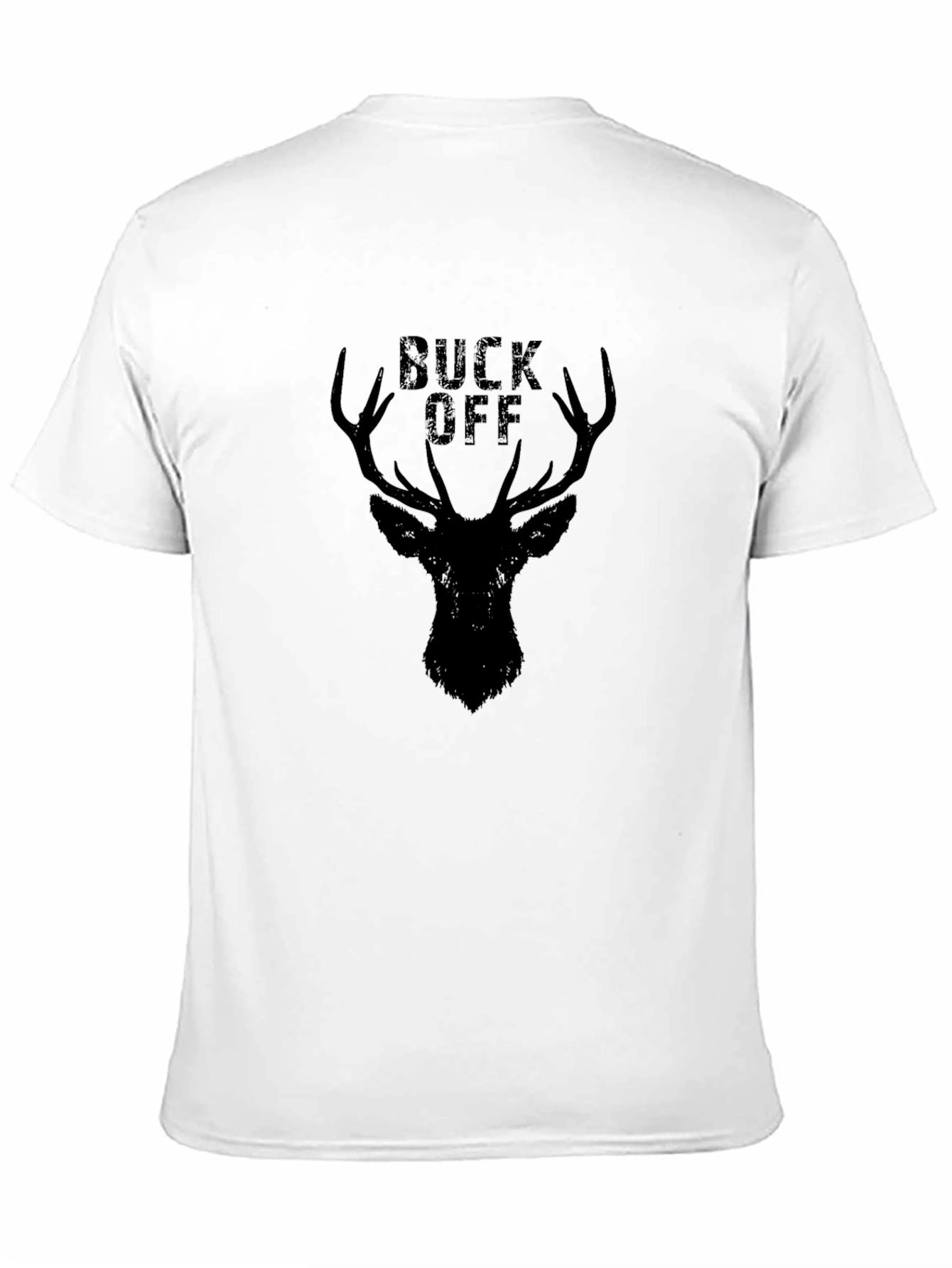Black Buck Off Deer Graphic Tee - Black Cotton T-Shirt view 11