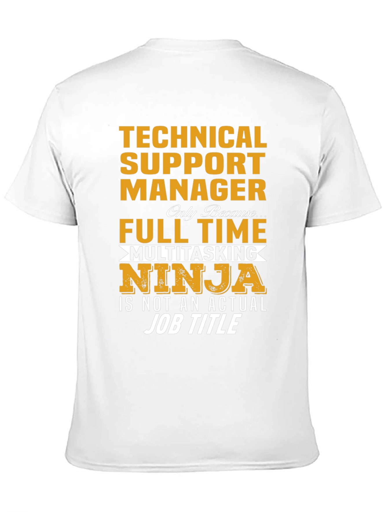 Black Technical Support Manager Ninja T-Shirt view 11