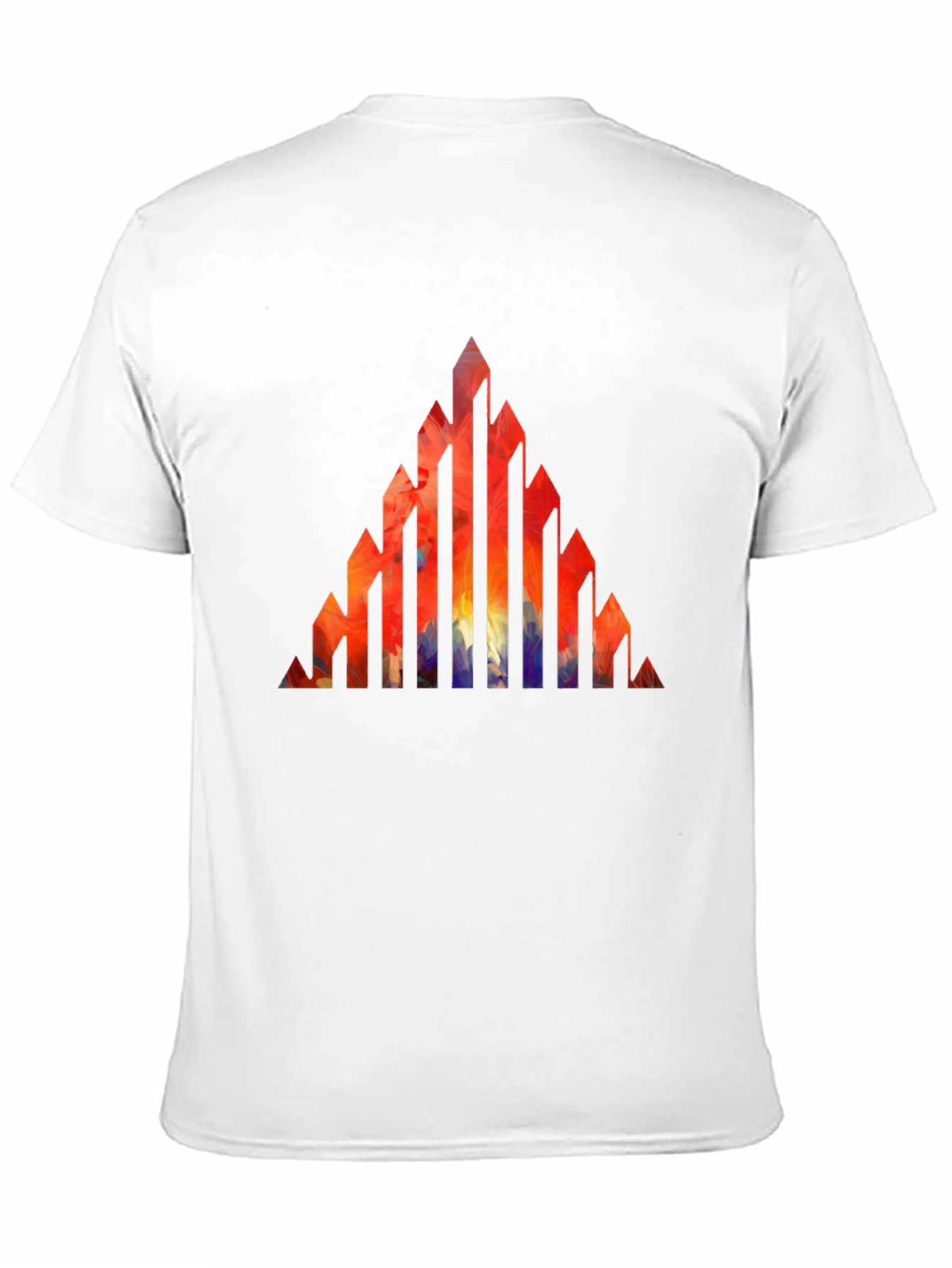 Black Abstract Geometric Peak T-Shirt view 11